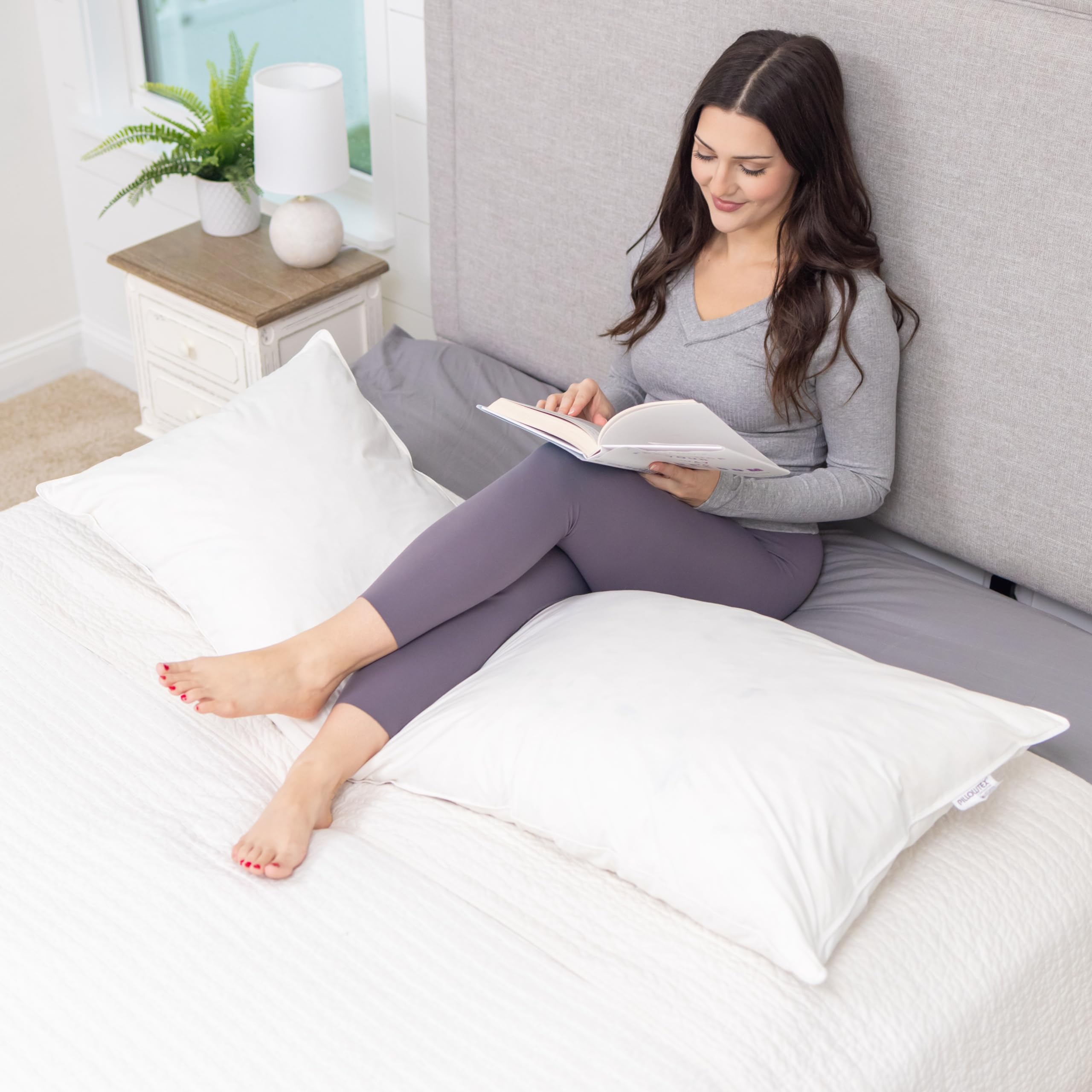 Premium White Goose Feather & Down Body Pillow - 20x72 Inches Ultra Soft Support for Sleeping, Lounging & Pregnancy Comfort - Perfect for Bed, Sofa & Travel Use