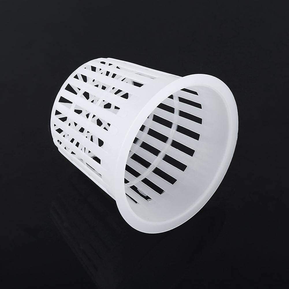 10pcs Hydroponic Planting Mesh Net Pots - White Slotted Grow Baskets for Indoor & Outdoor Gardening - Perfect for Hydroponics, Aquaponics, and Seed Starting