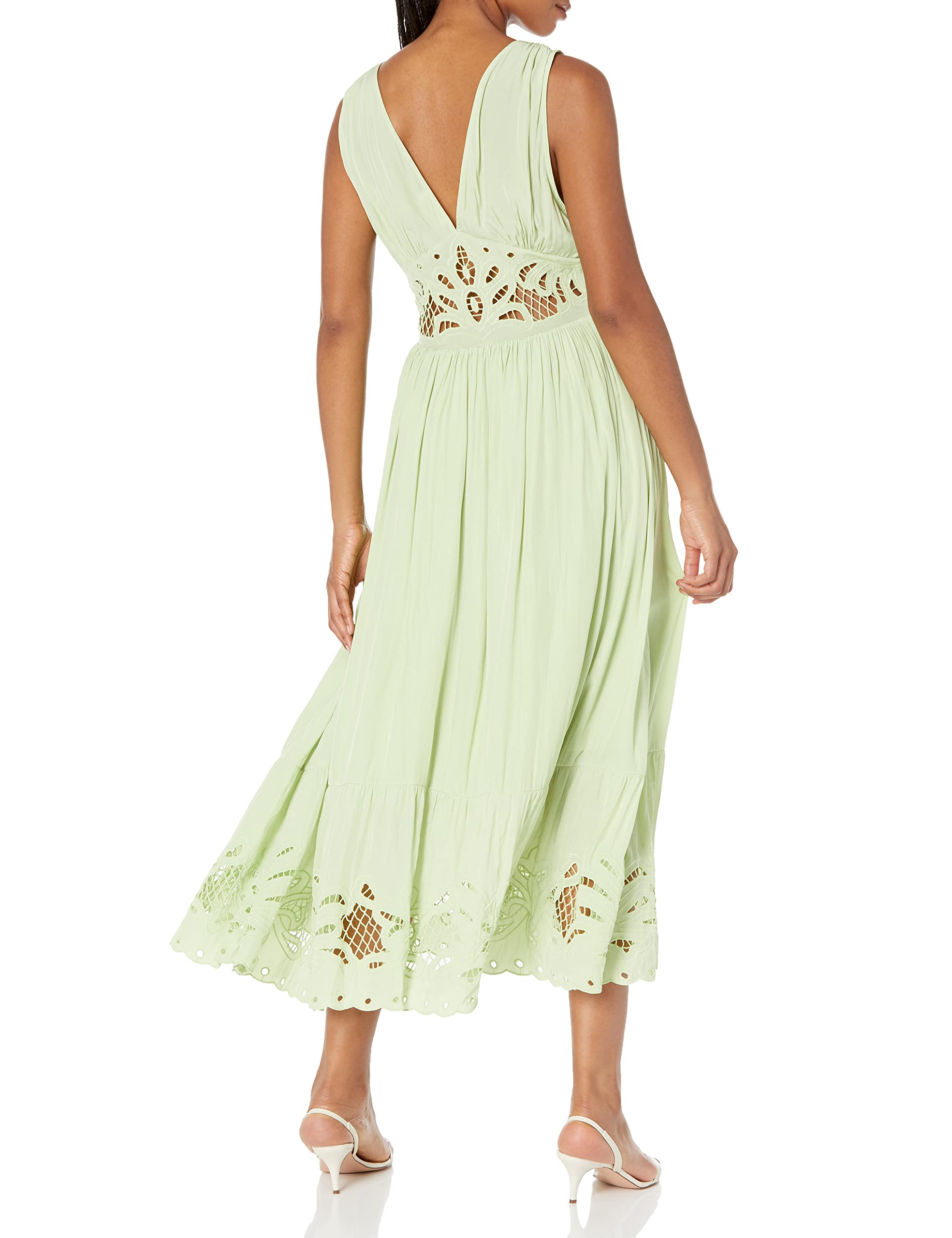 Ramy Brook Women's Cut-Out Maxi Barb Dress - Elegant Flowy Summer Dress for Beach, Wedding & Party Occasions