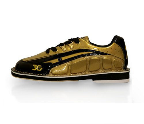 3G Men's Belmo Tour S Gold & Black Right Hand Bowling Shoes - Professional Performance for League & Tournament Play