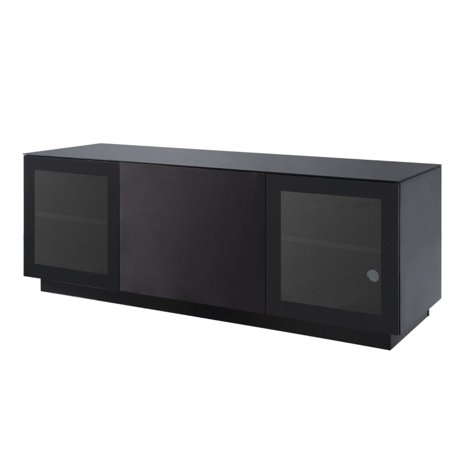 Premium 180cm Platinum Home Theater TV Stand, Black Entertainment Center by Tauris - Perfect for Living Room & Home Theater Setup