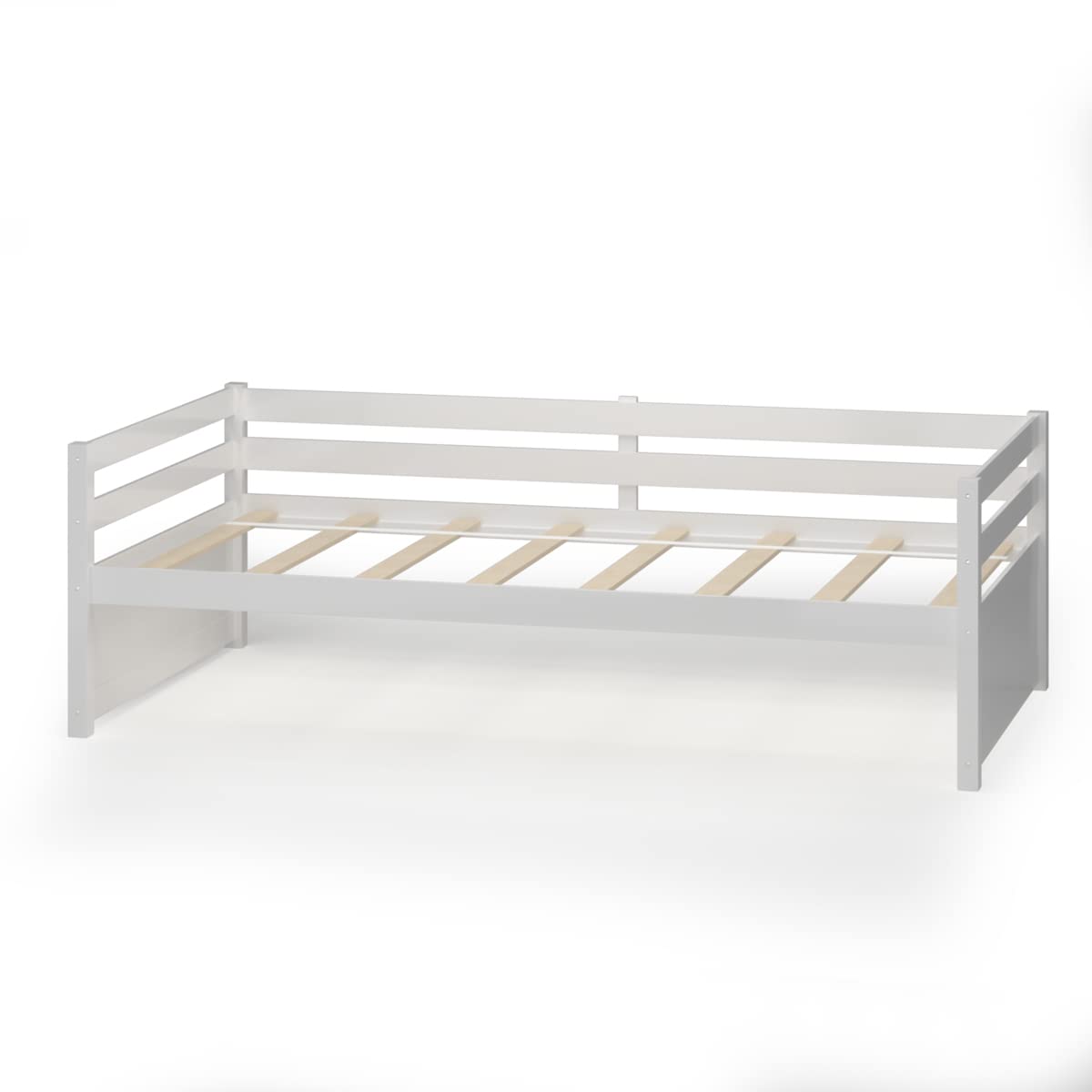 KOMFOTT Twin Size Wooden Daybed Frame with Trundle - No Box Spring Needed, Convertible Sofa Bed for Living Room, Guest Room & Kids Bedroom | Space-Saving Sleep Solution for Small Spaces & Overnight Guests