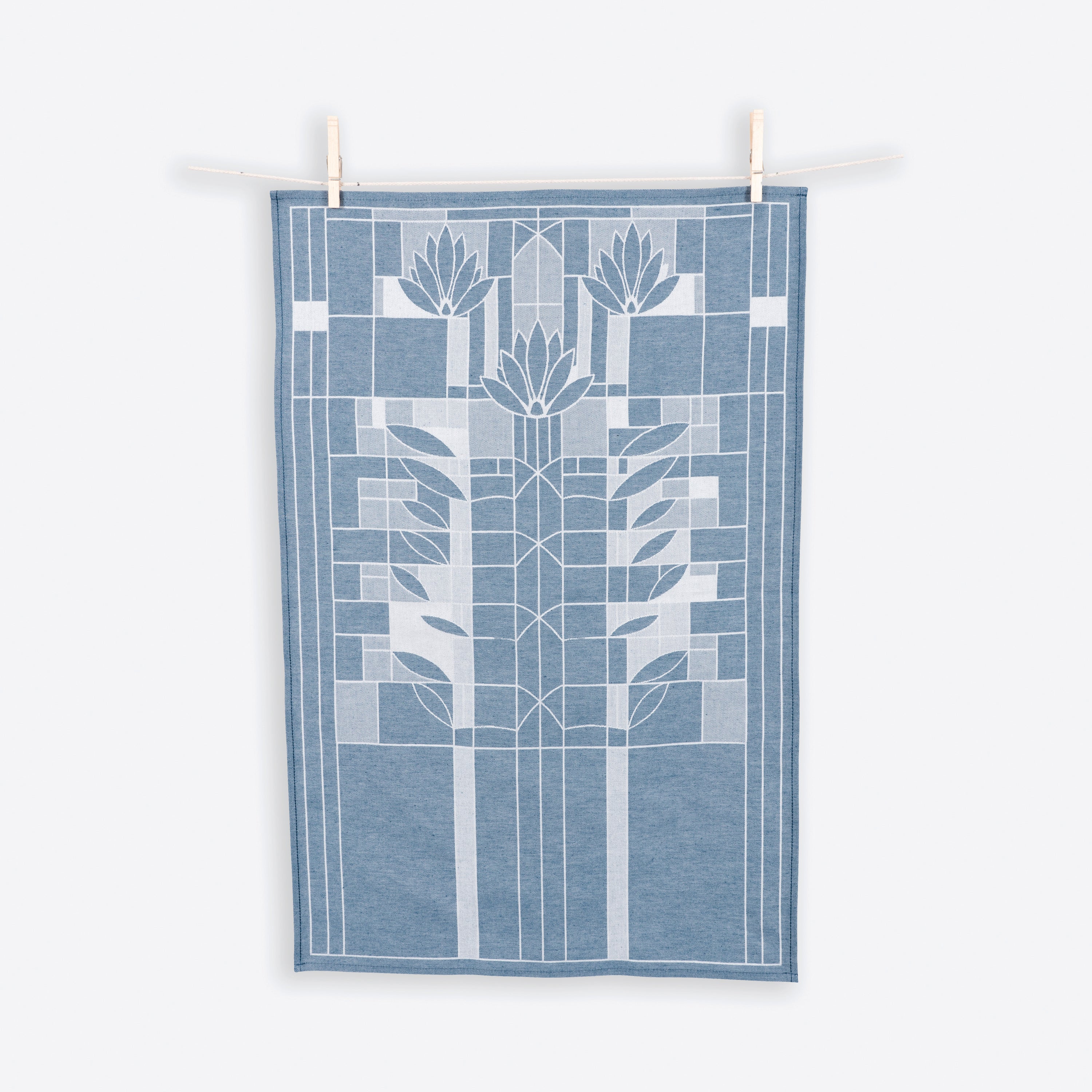 Waterlilies Jacquard Tea Towel - Premium Absorbent Kitchen Towel for Dishes, Drying Hands & Decor - French Country Style Home & Kitchen Accessory