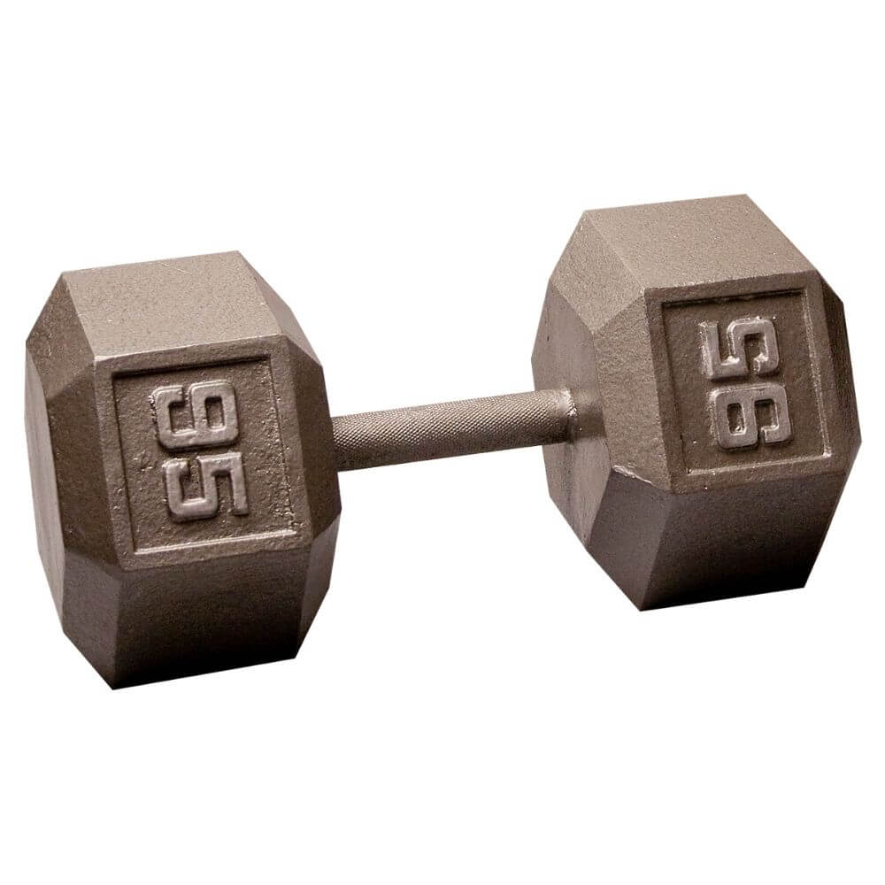 Body Solid Cast Iron Hex Dumbbells SDX - Premium Weight Set for Home Gym & Strength Training - Perfect for CrossFit, HIIT, and Muscle Building Workouts