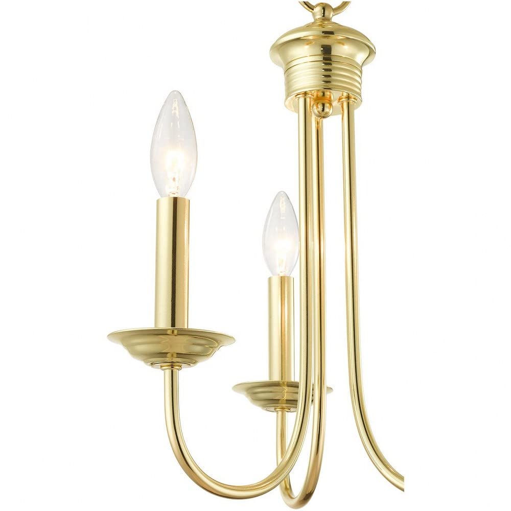 Livex Lighting 42683-04 Black Steel 3-Light Chandelier - Modern Ceiling Light Fixture for Living Room, Bedroom & Dining Room | Elegant Home Decor Lighting for Indoor Spaces