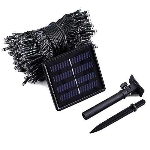 Flystsy Solar String Lights - Waterproof Solar Powered Outdoor Fairy Lights for Patio, Garden, Christmas Tree, Garland, Street & Valentine's Decor - Weatherproof Solar Chain Lights for Year-Round Outdoor Use
