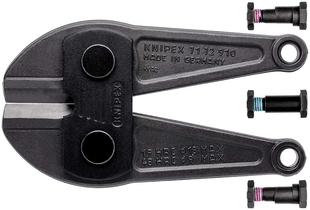 Knipex 71 79 910 Replacement Cutter Head for Bolt Cutters 71 72 910 - Heavy-Duty Industrial Bolt Cutting Tool for Construction, Metalworking, and DIY Projects
