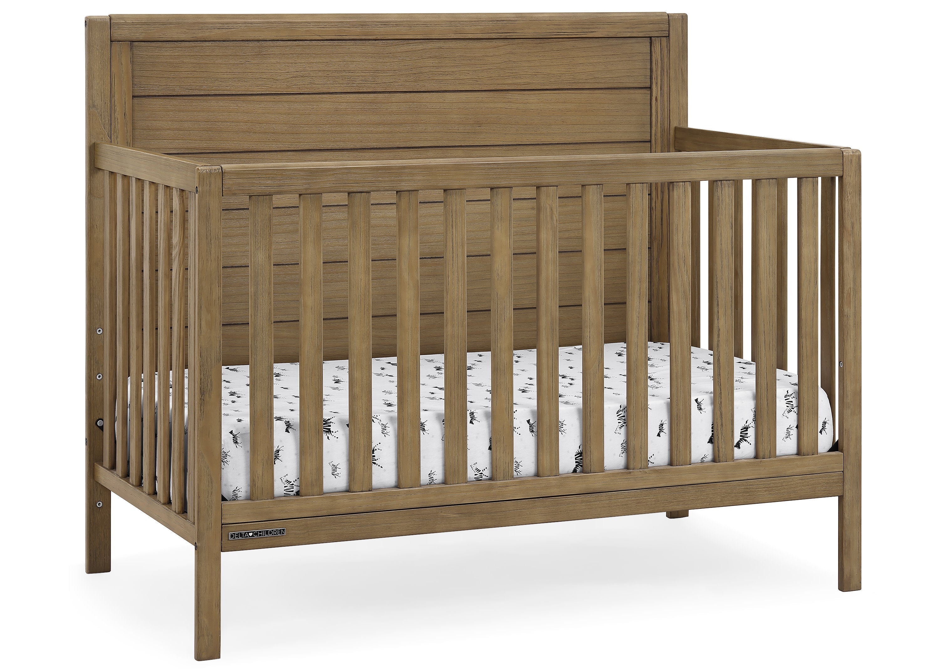 Cambridge 4-in-1 Convertible Baby Crib - Toddler Bed & Daybed with Mattress - Nursery Furniture for Boys & Girls - Perfect for Bedrooms, Daycare & Guest Rooms
