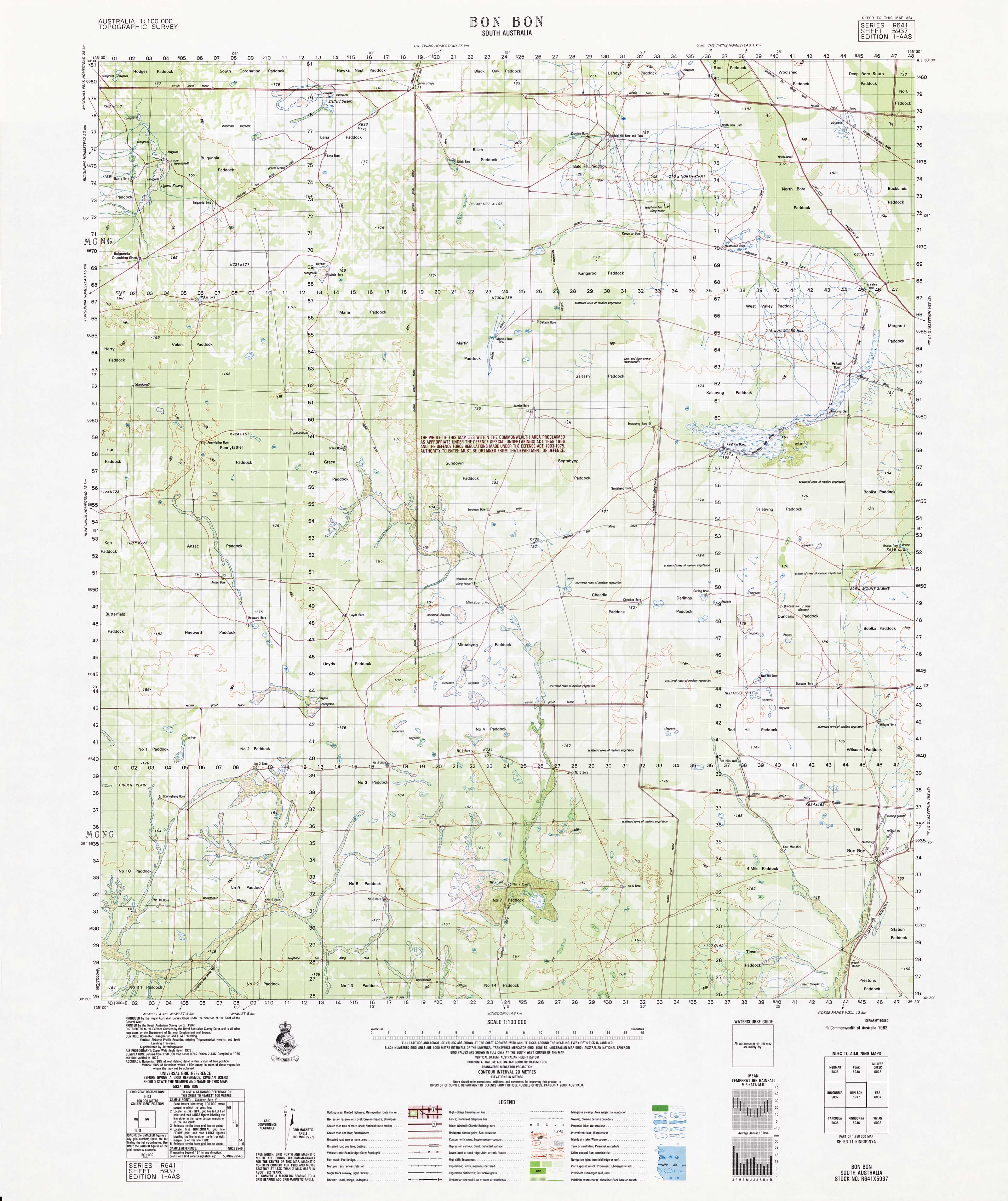 1:100k Topographic Map - 5937 Bon Bon - Detailed Hiking & Outdoor Adventure Map for Camping, Backpacking & Navigation