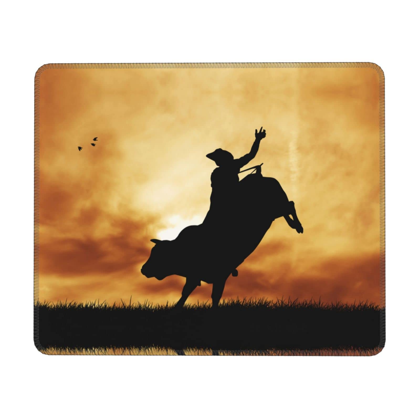 Cool Bull Riding Print Mouse Pad - Non-Slip Rubber Base Computer Mousepad for Laptop & Desk - Personalized Gaming & Office Accessory (Multiple Sizes) - Perfect for Work, Gaming & Home Office Setup