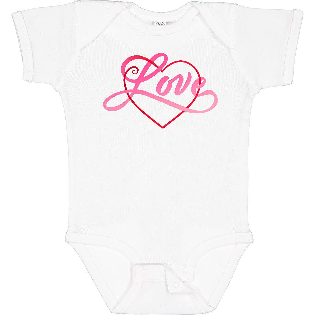 Inktastic Love in Red and Pink Heart Baby Bodysuit - Soft Cotton Cute Onesie for Newborns & Infants - Perfect for Valentine's Day, Family Photos & Special Occasions