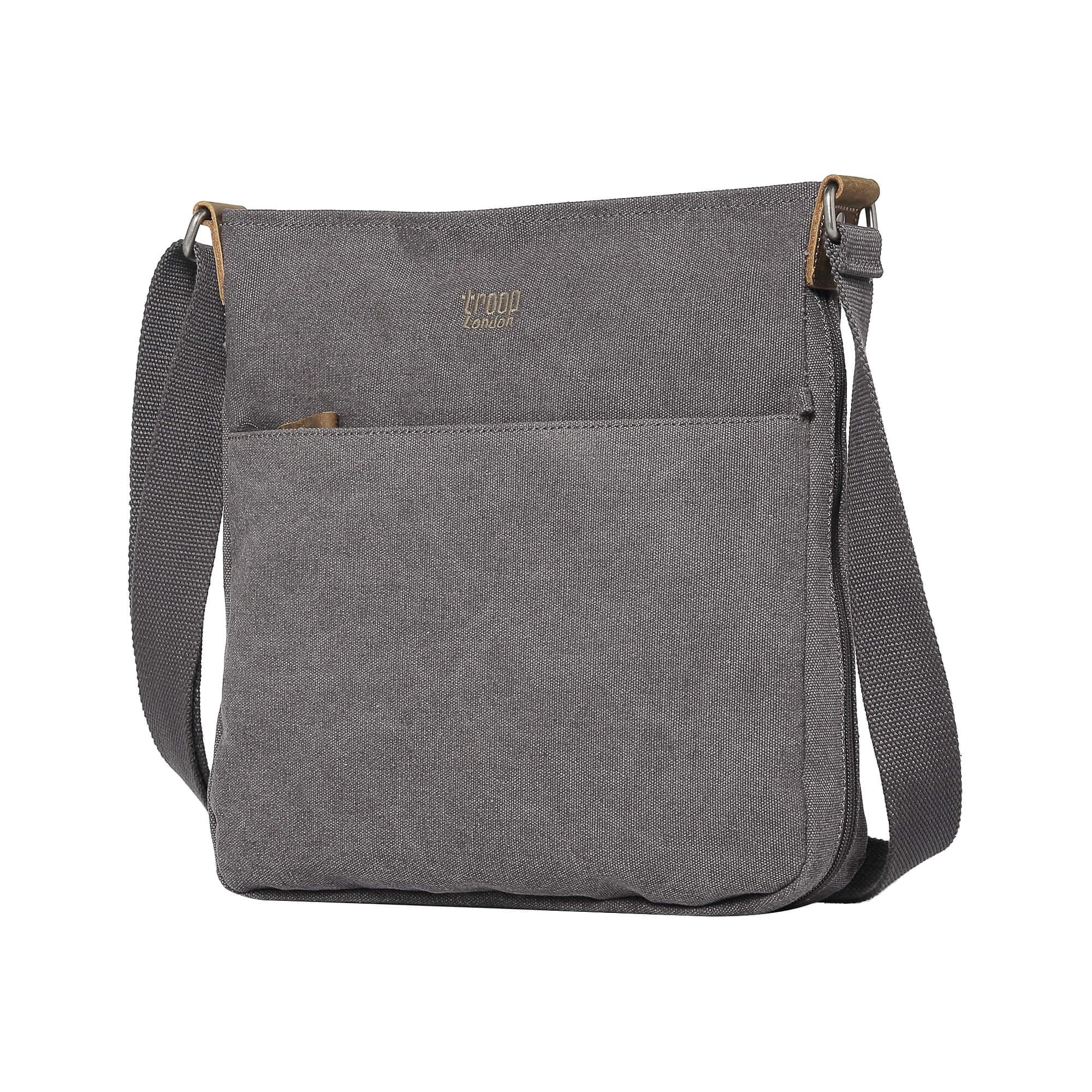 TRP0236 Troop London Classic Canvas Crossbody Bag - Stylish & Durable for Travel, Work & Everyday Use