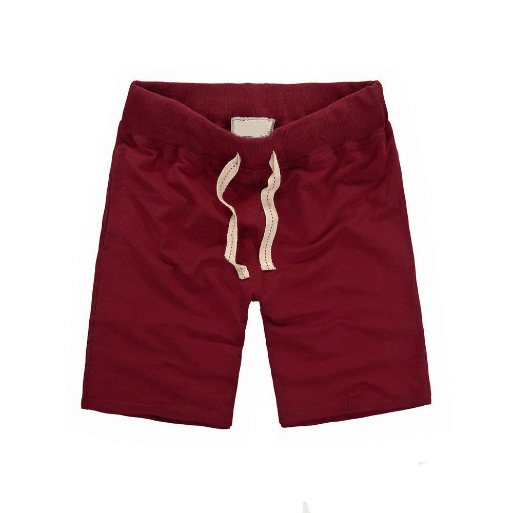 **Men's Cotton Athletic Shorts - Soft Stretch Elastic Waist with Drawstring - Gym, Running, Workout & Casual Wear - Perfect for Sports, Jogging, and Everyday Comfort**