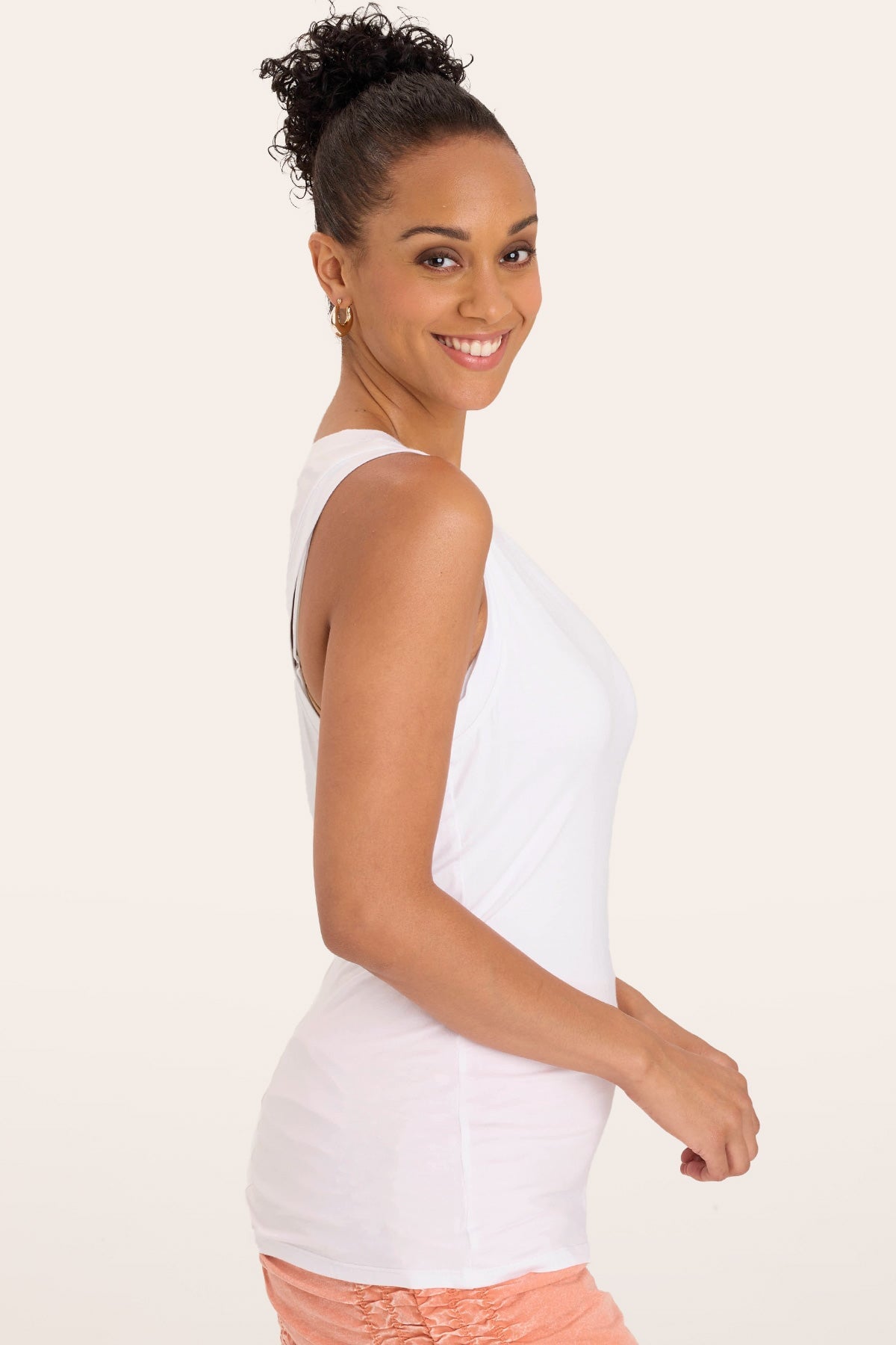 Pure White Essence Tank Top for Women - Soft Breathable Cotton Casual Tee - Perfect for Yoga, Gym, and Everyday Wear