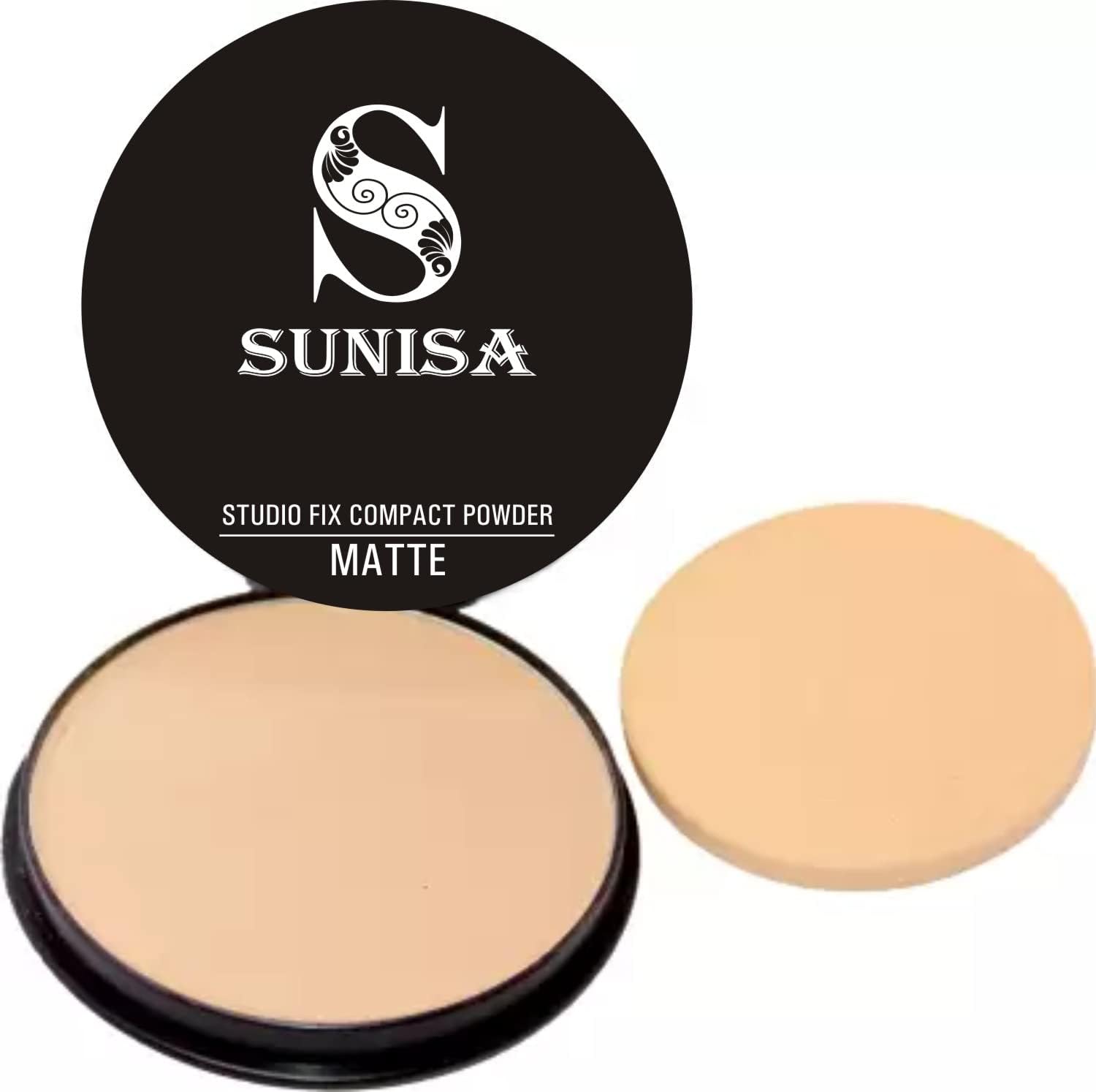 **SUNISA BB & CC Cream Full Coverage Natural Foundation for All Skin Types - Mushroom Head Air Cushion 20g, Studio Fix Compact Powder & Green Tea Stick Mask (Pack of 4) - Perfect for Daily Makeup & On-the-Go Touch-Ups**