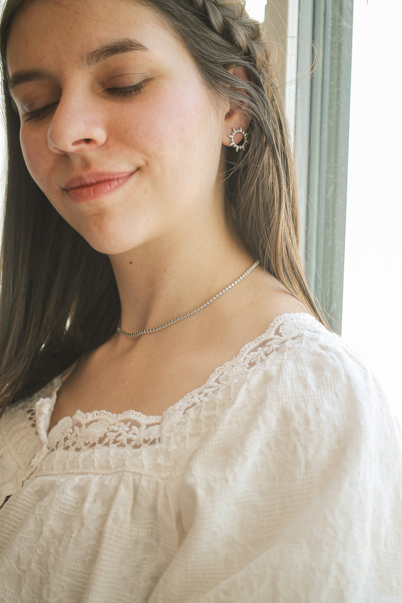 Elegant Josephine Rhodium Filled Necklace for Women - Perfect for Weddings, Anniversaries & Special Occasions