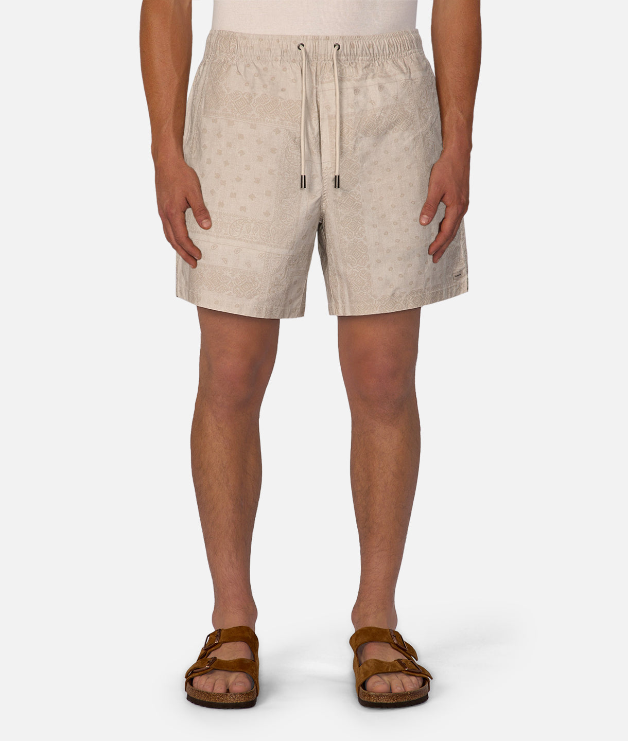 Winona Swim Shorts for Men - Quick-Dry Sand Wheat Color - Perfect for Beach, Pool, and Summer Vacations