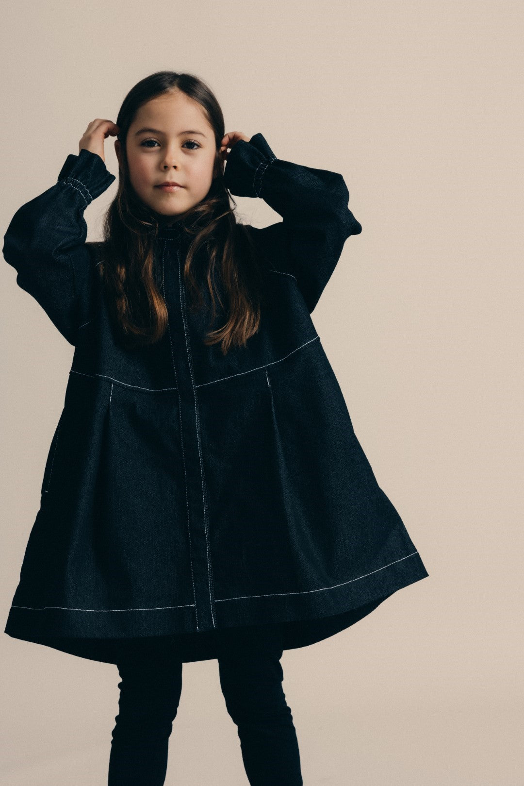 Minikid Black Denim Shirt for Kids - Stylish Boys & Girls Casual Button Up Top for School, Playdates & Family Outings