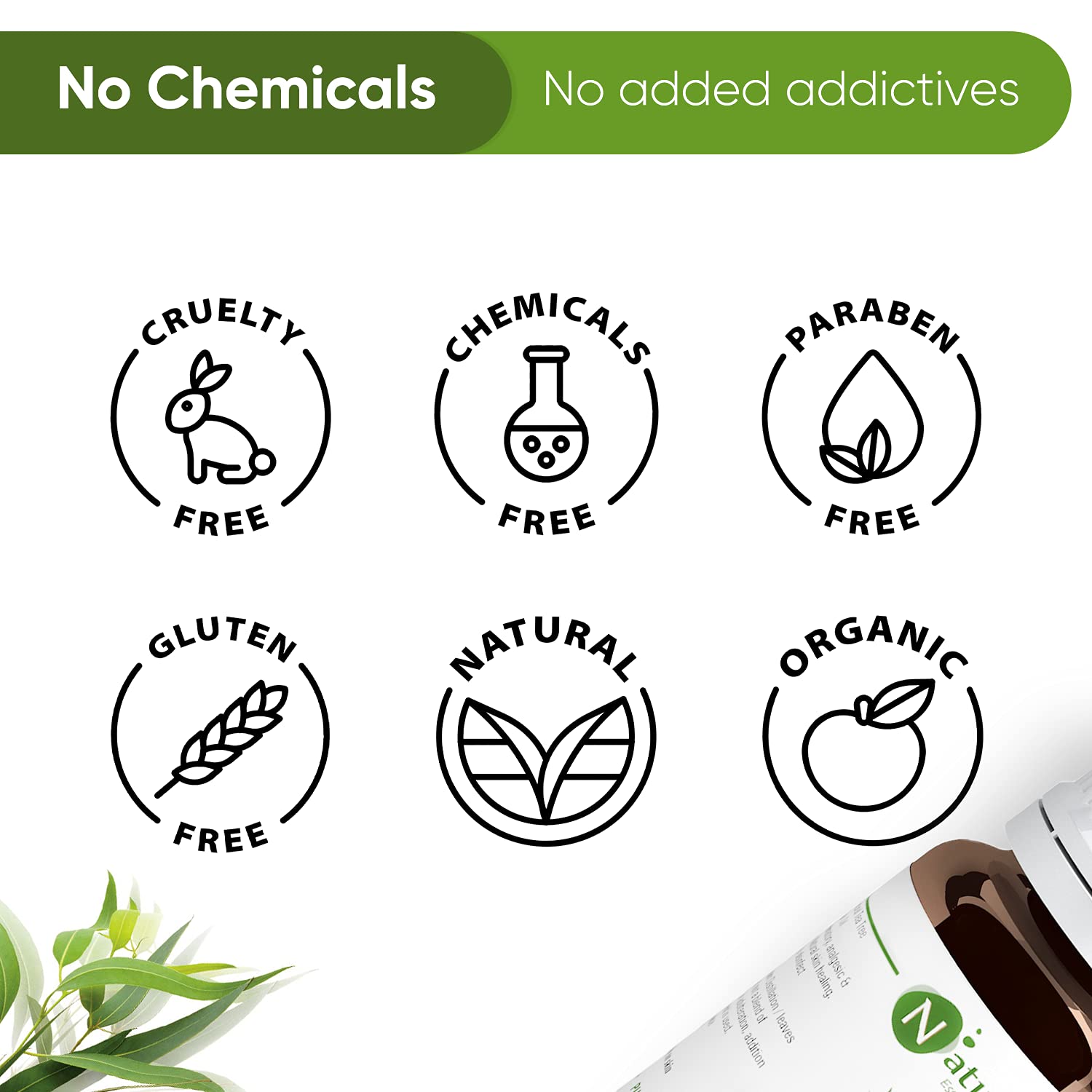 Naturalis 100% Pure Tea Tree Essential Oil - 10ml (2-Pack) | Organic Aromatherapy for Skin Care, Hair Growth & Home Diffuser