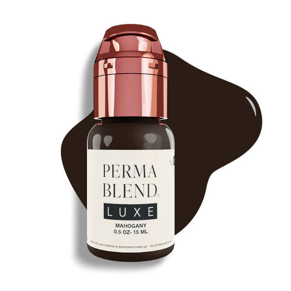 Perma Blend Luxe Mahogany Tattoo Ink - Professional Permanent Makeup Pigment for Eyebrows & Lips | Ideal for Tattoo Artists & Cosmetic Professionals