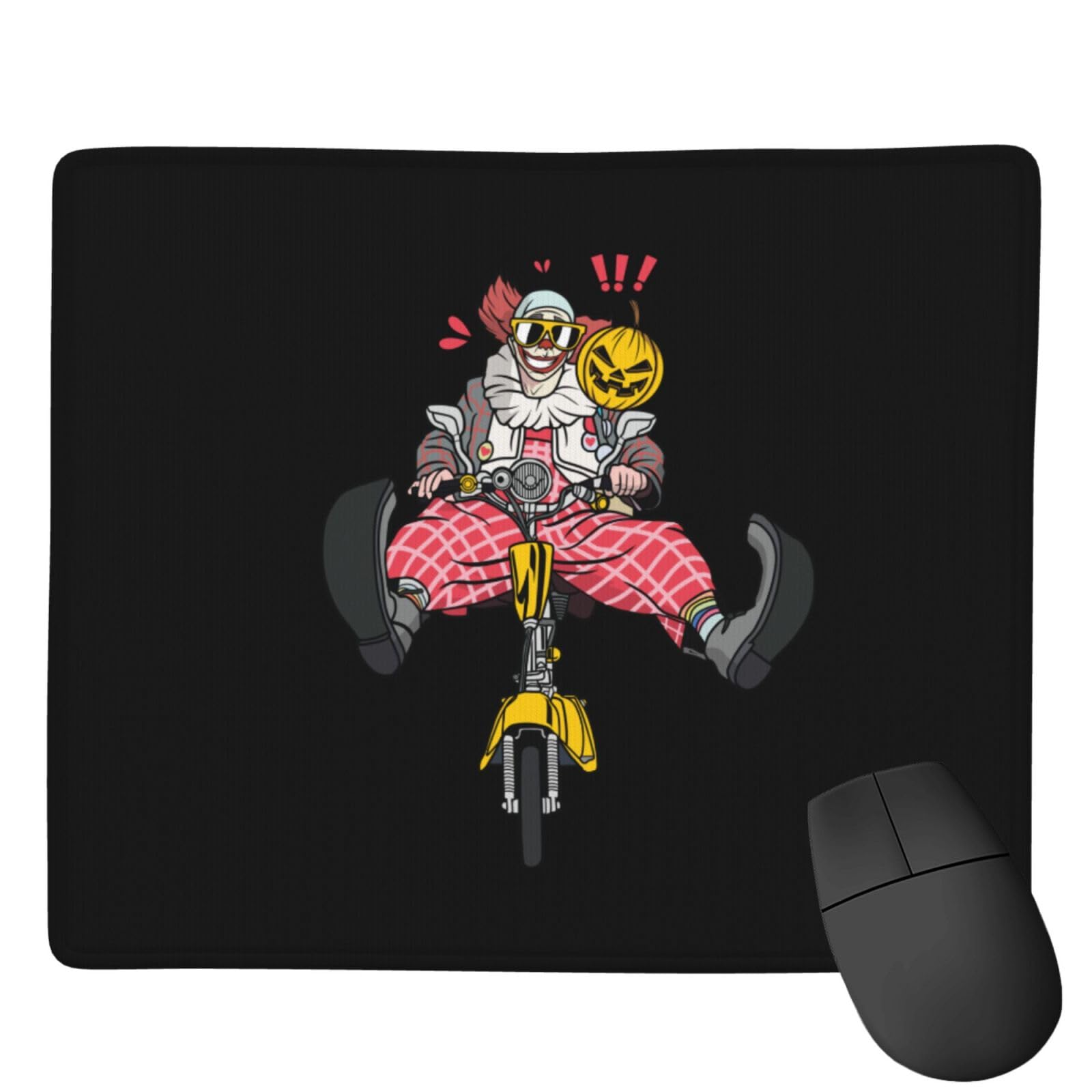 SIYTUAU Waterproof Non-Slip Rubber Mouse Pad - 7x9 Inch Clown Riding Bicycle Design for Office & Gaming - Perfect for Laptop, PC & Workstation Use