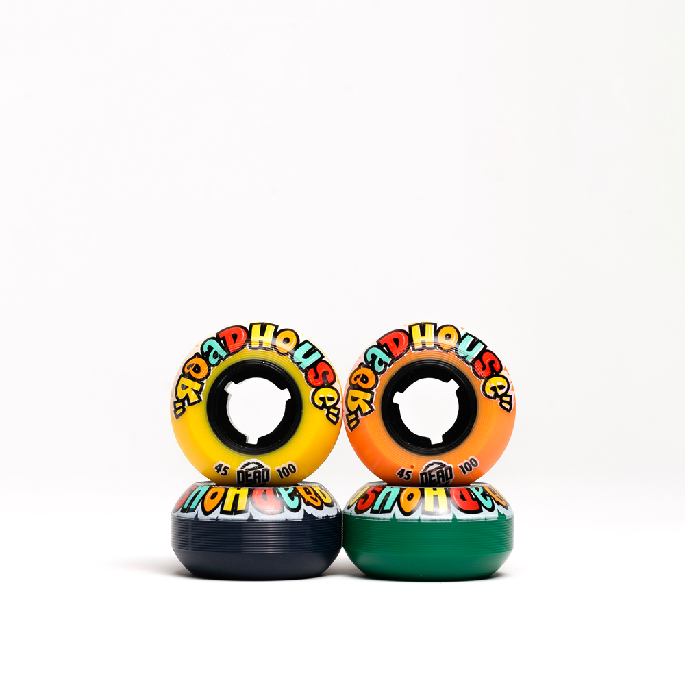 Dead x Roadhouse 45mm/101a Skateboard Wheels (4 Pack) - Perfect for Street Skating, Park Riding & Cruising