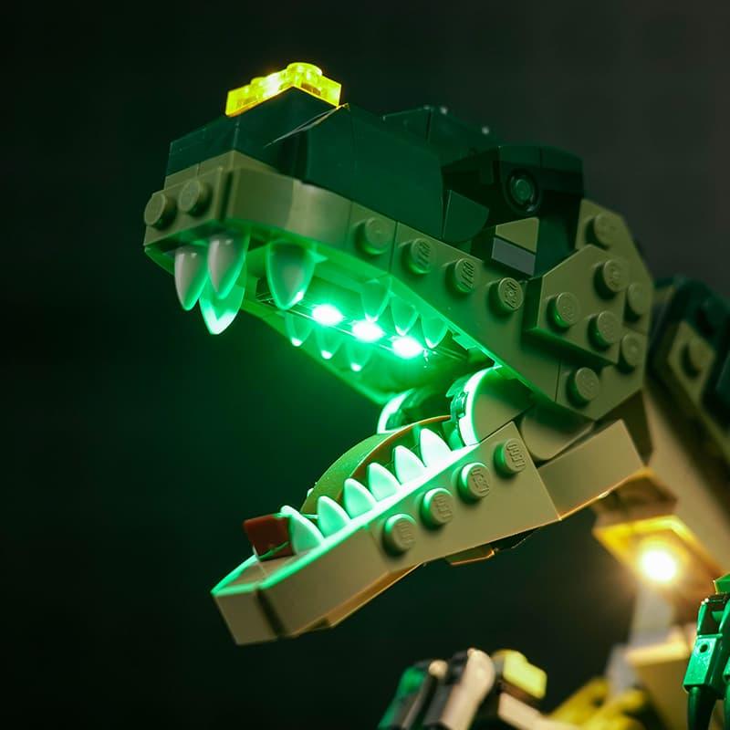 LEGO Creator 3 in 1 T. rex 31151 Light Kit - LED Lighting Set for Dinosaur Building Blocks - Perfect for Night Display & Model Showcase
