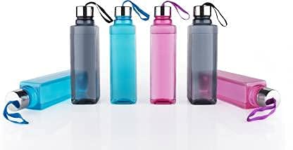 JEEL Square Shape Water Bottle Set - 1000ml BPA-Free, Leak-Proof Bottles for Fridge, Office & Gym - 3 Pack Multicolor - Perfect for Hydration at Work, Home & Fitness
