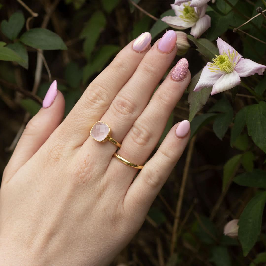 Friendship Band Ring for Women - 14K Gold Plated Adjustable Promise Ring - Perfect for Best Friends, Couples & Gift Giving
