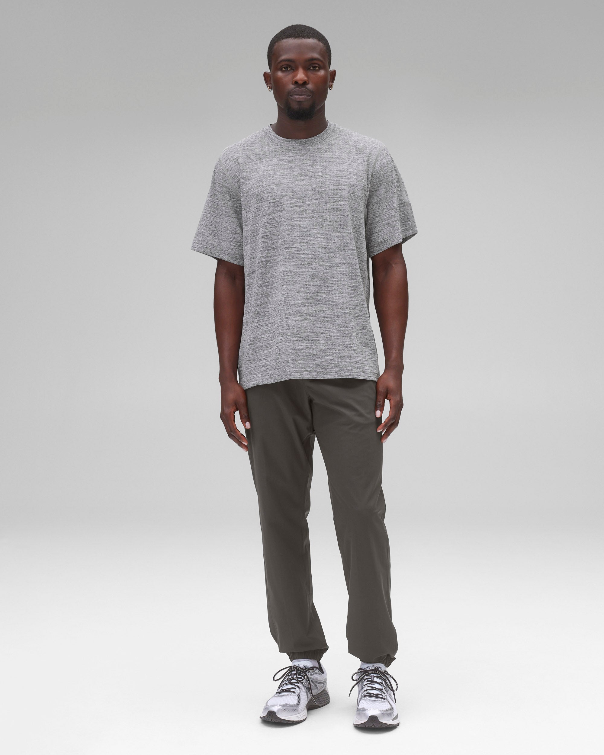 Breathable Men's Knit Solotex Mesh T-Shirt - Lightweight Summer Casual Tee for Outdoor Activities & Gym Workouts