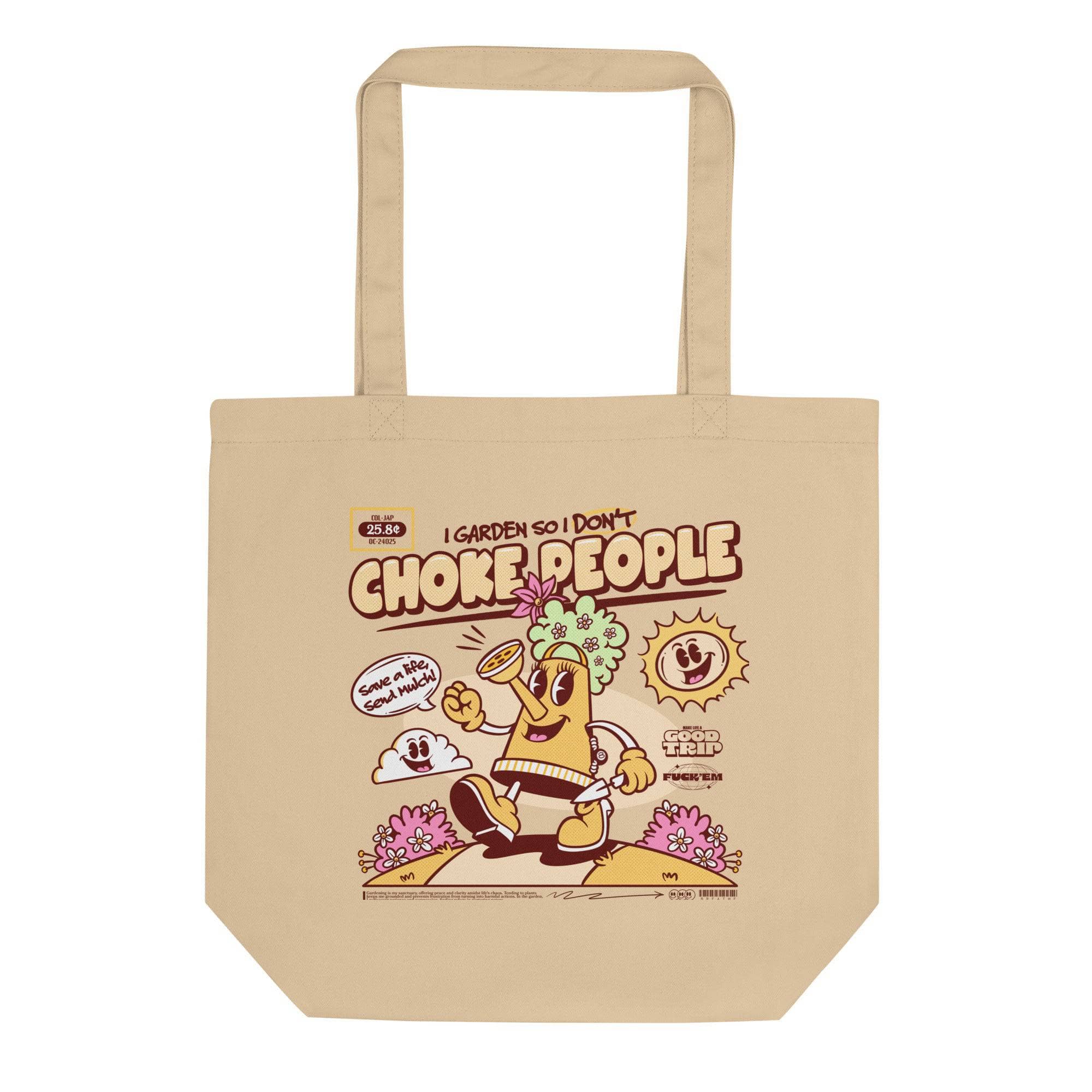 Happy Gardens Eco-Friendly Reusable Tote Bag - Sustainable Shopping & Grocery Bag for Everyday Use