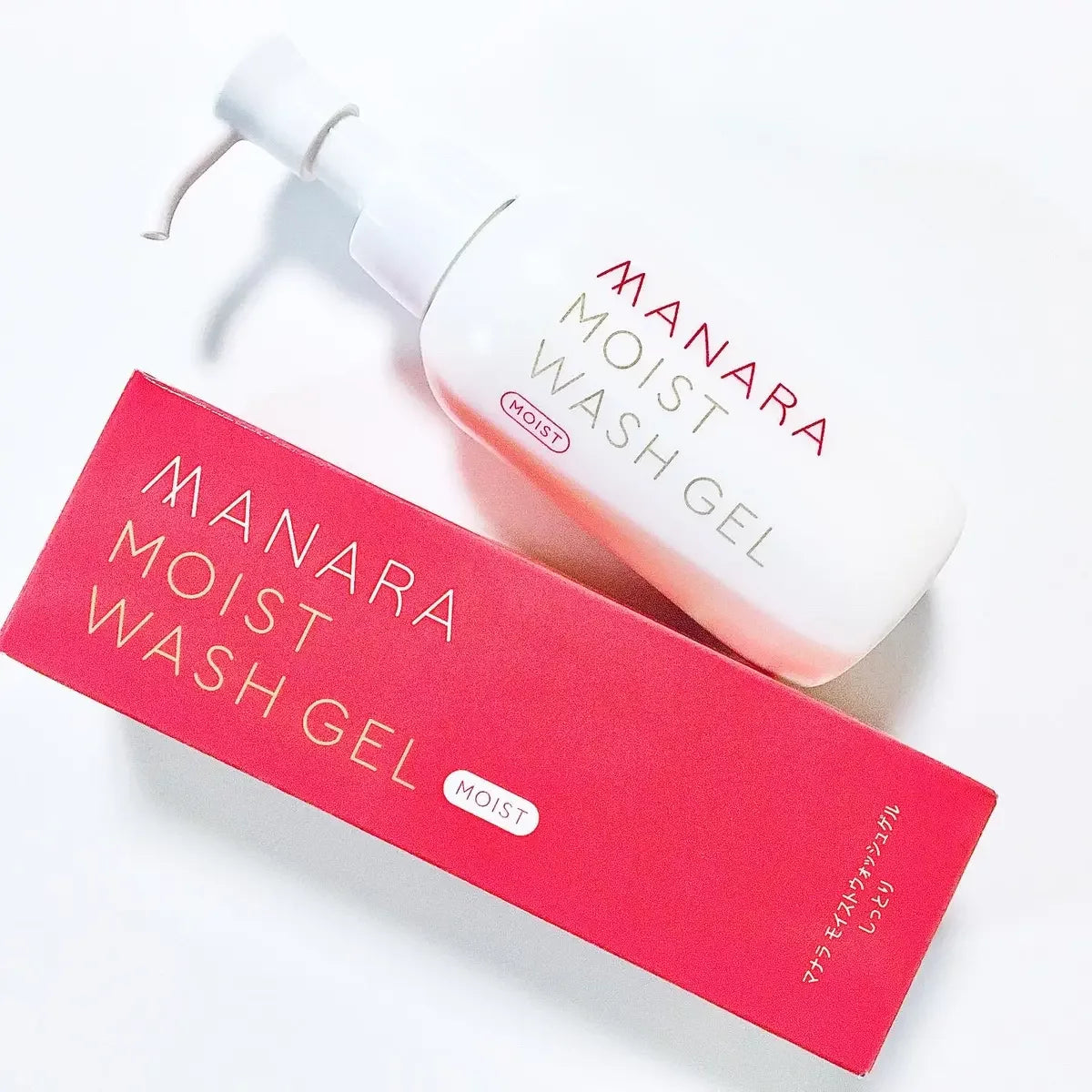 Manara Moist Wash Gel Cleanser 120ml - Gentle Hydrating Face Wash for Dry & Sensitive Skin - Daily Skincare Routine & Travel Essential