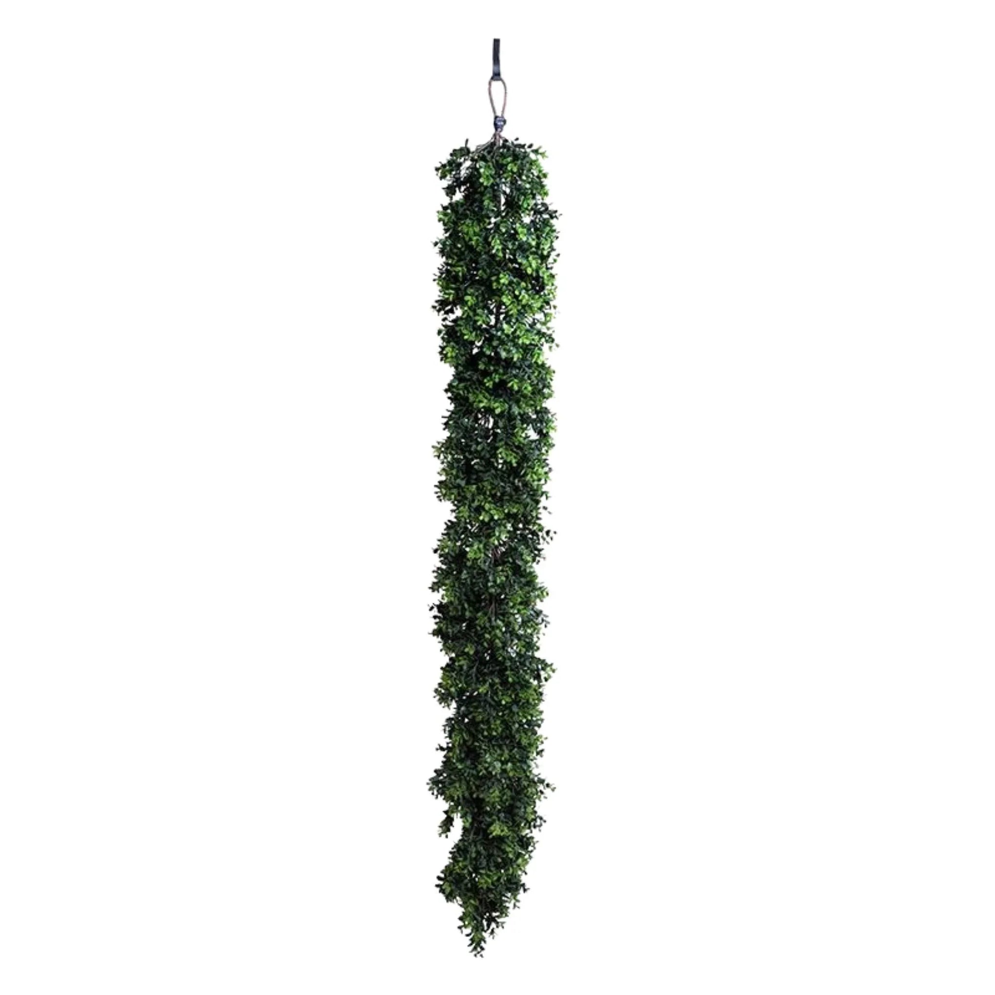 6' Artificial Boxwood Garland for Outdoor Christmas Decor - Perfect for Doorways, Fences, and Holiday Wreaths