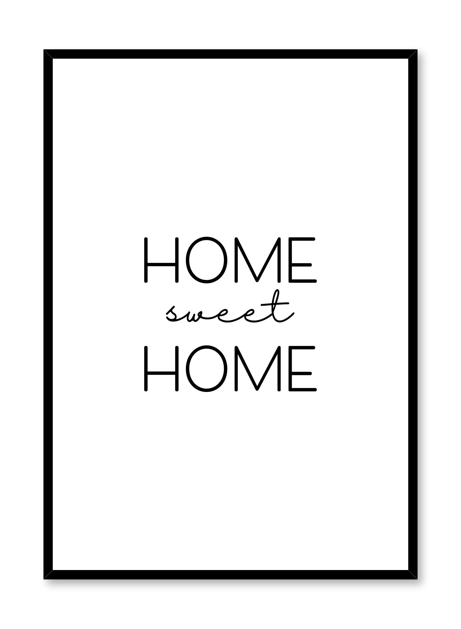 Home Sweet Home Wall Art Poster - Inspirational Home Decor for Living Room, Bedroom & Office - Perfect Gift for Housewarming & Holidays