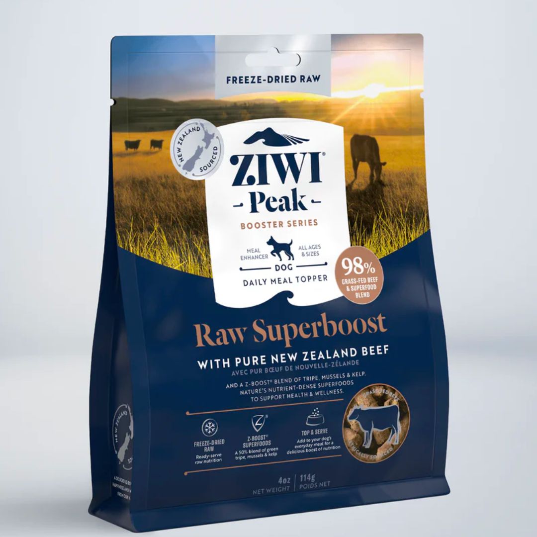 ZIWI PEAK Freeze-Dried Raw Superboost Beef Dog Food Topper - High-Protein Treat for Dogs, Grain-Free & Natural Ingredients - Perfect for Mealtime Boost or Training Rewards