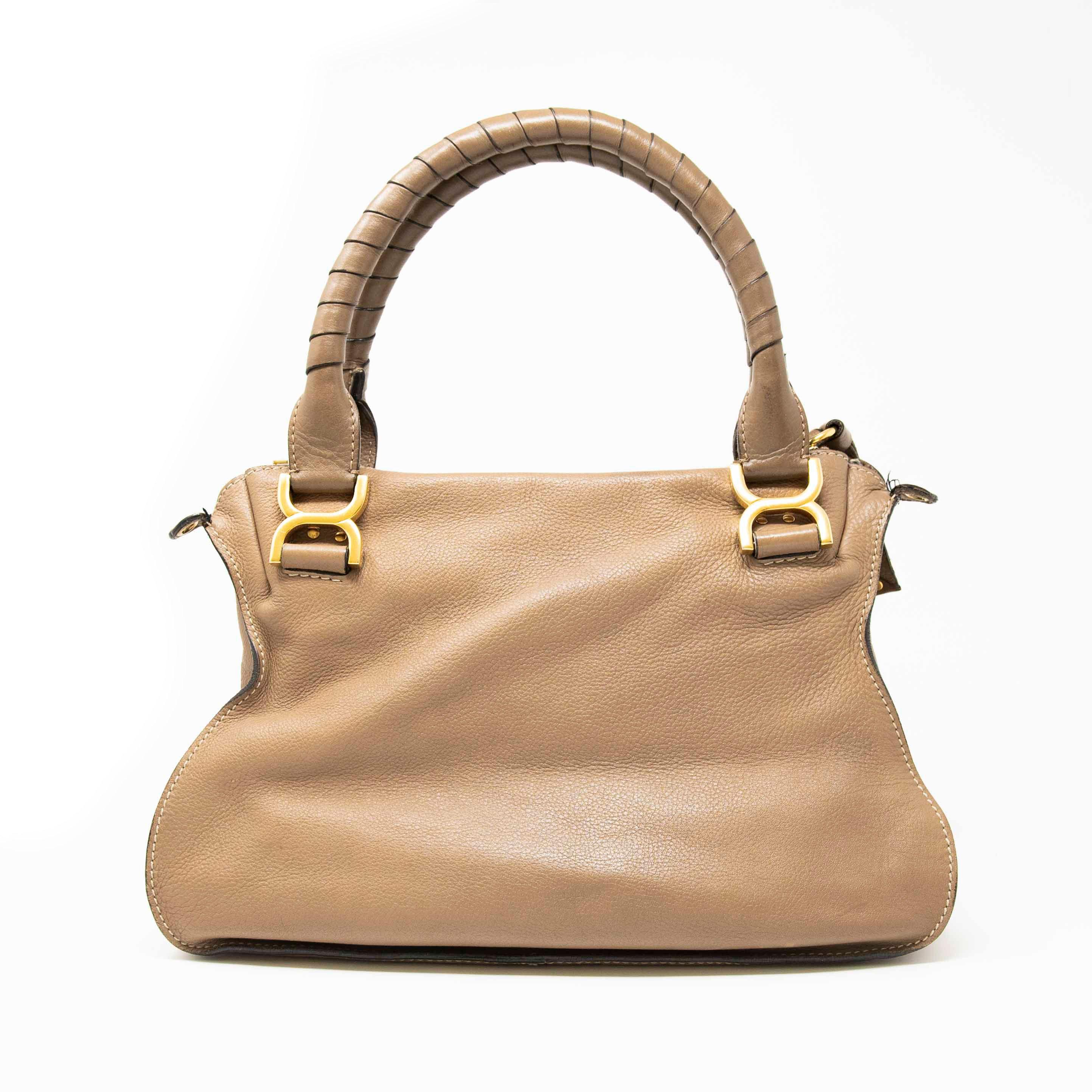 Chloe Brown Medium Marcie Crossbody Bag - Stylish Leather Shoulder Purse for Women, Perfect for Work, Travel & Everyday Use