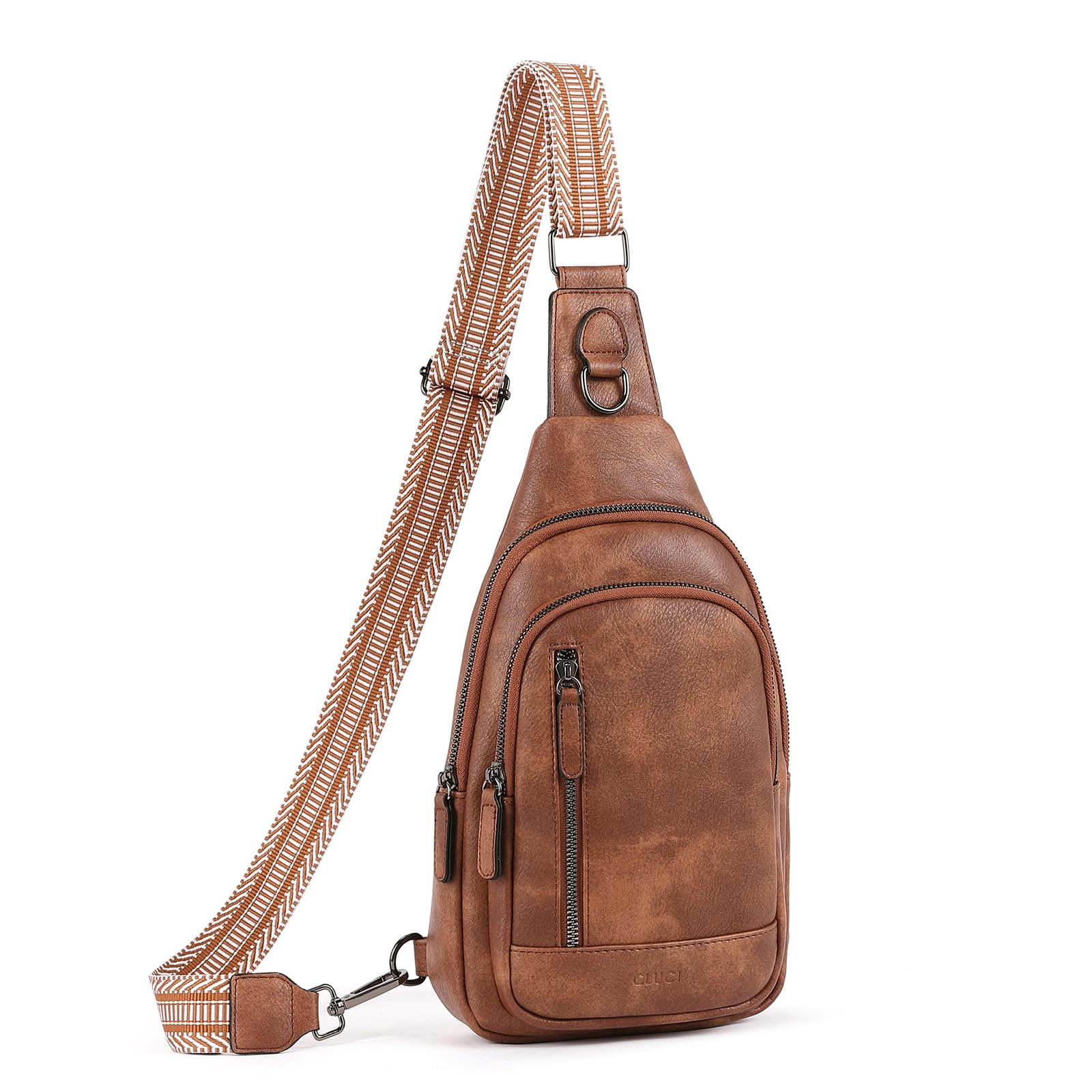 Stylish CLUCI Leather Crossbody Bags for Women - Fashionable Sling Backpack Purse for Travel, Work & Daily Use | Durable & Lightweight Shoulder Bag