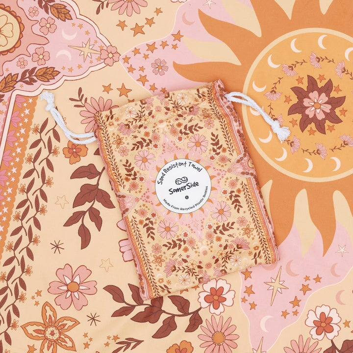 Boho Sun Sand-Free Beach Towel - Quick Dry, Lightweight & Large - Perfect for Pool, Picnic, Travel & Outdoor Activities