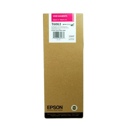 Epson T606300 4880 Ultrachrome HDR Ink Vivid Magenta 220ml - High-Quality Photo & Graphic Printing Ink for Professional Printers - Perfect for Fine Art, Photography, and Signage Projects