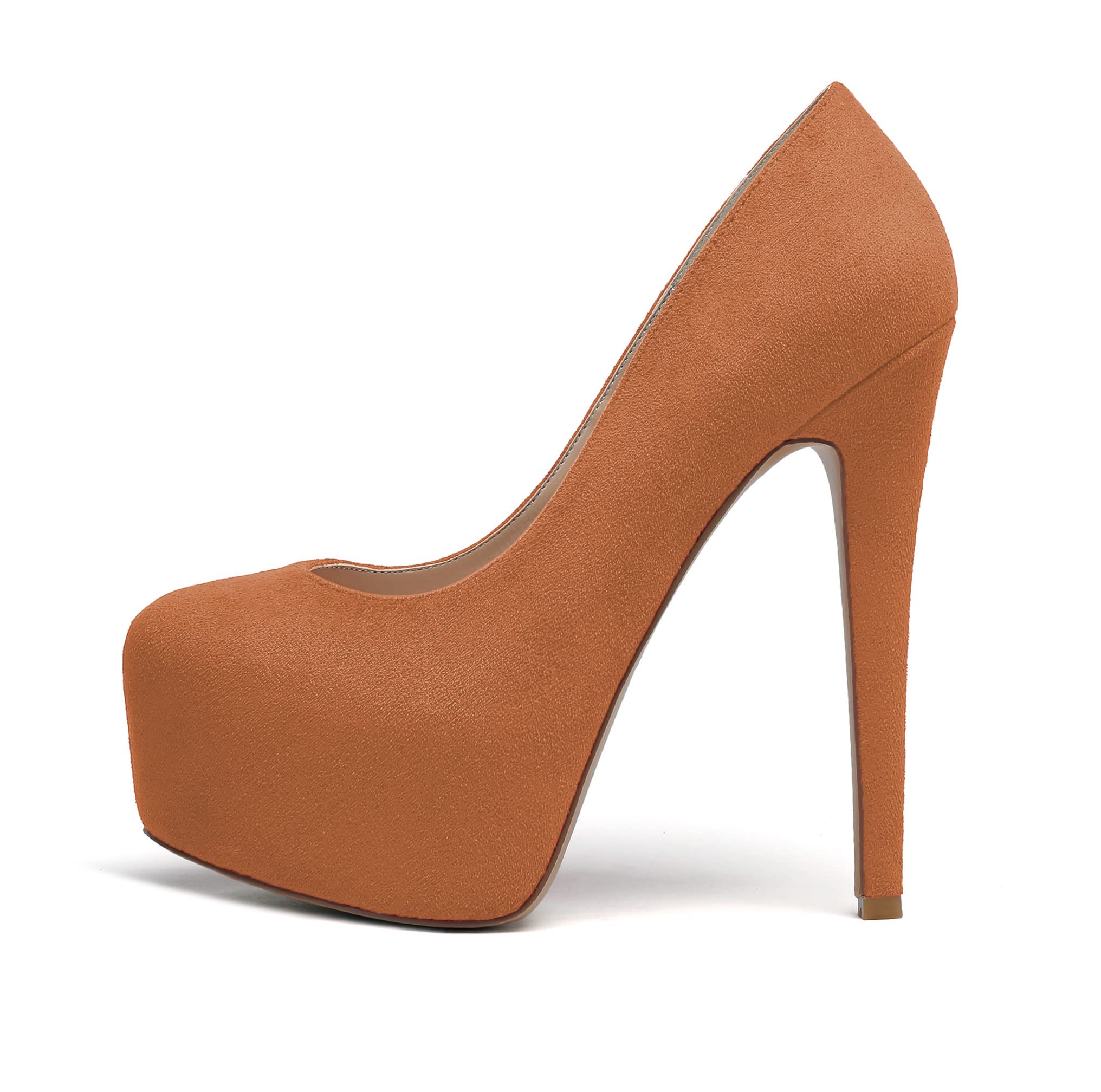 Eldof Women's High Heel Platform Pumps - 6 Inch Stiletto Heels Round Toe Party Dress Shoes for Women | Perfect for Evening Events, Weddings & Night Out