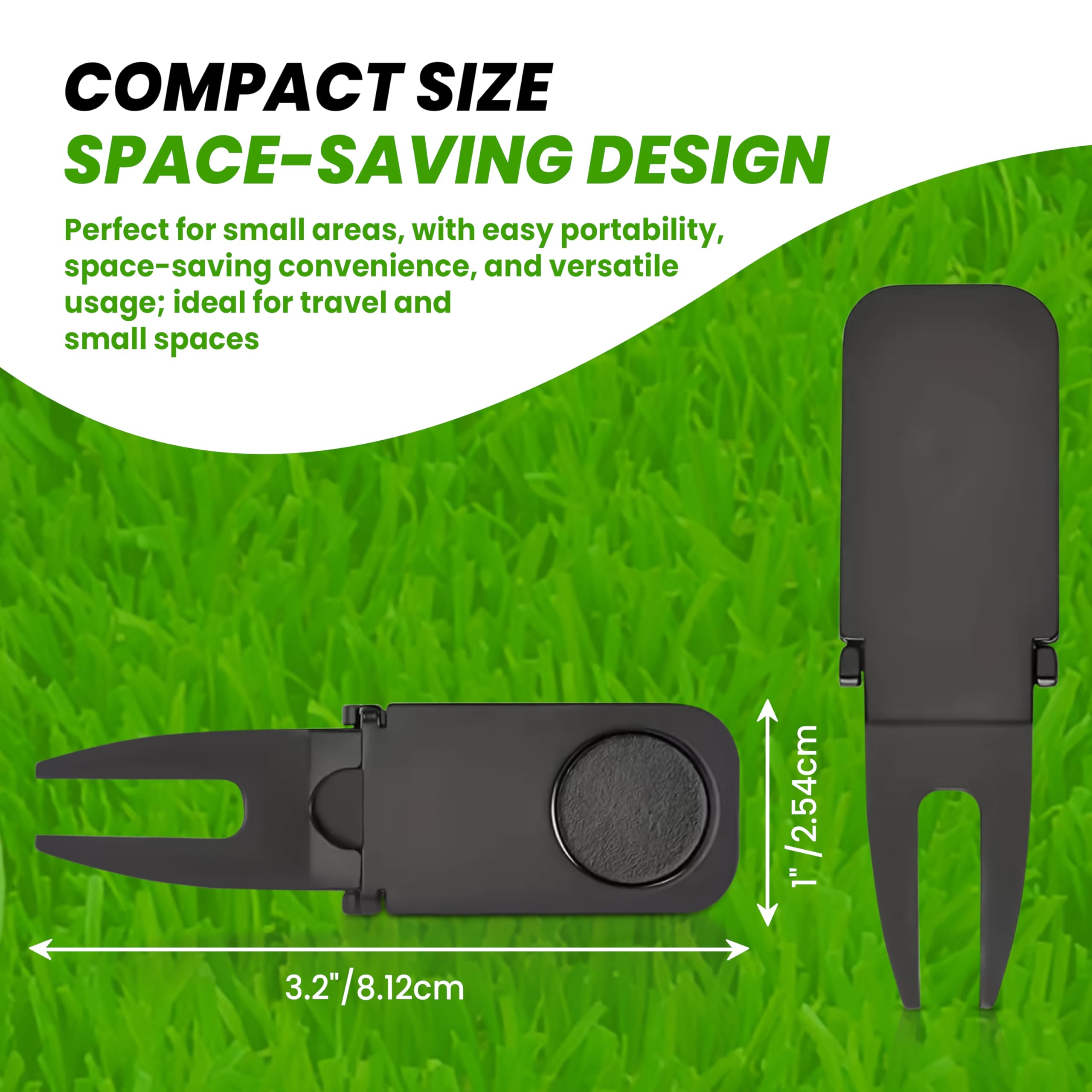 Premium Golf Divot Repair Tool with Magnetic Ball Marker & Cigar Holder - Compact & Durable Golf Accessories for Men & Women - Perfect for Greens, Tournaments & Casual Play