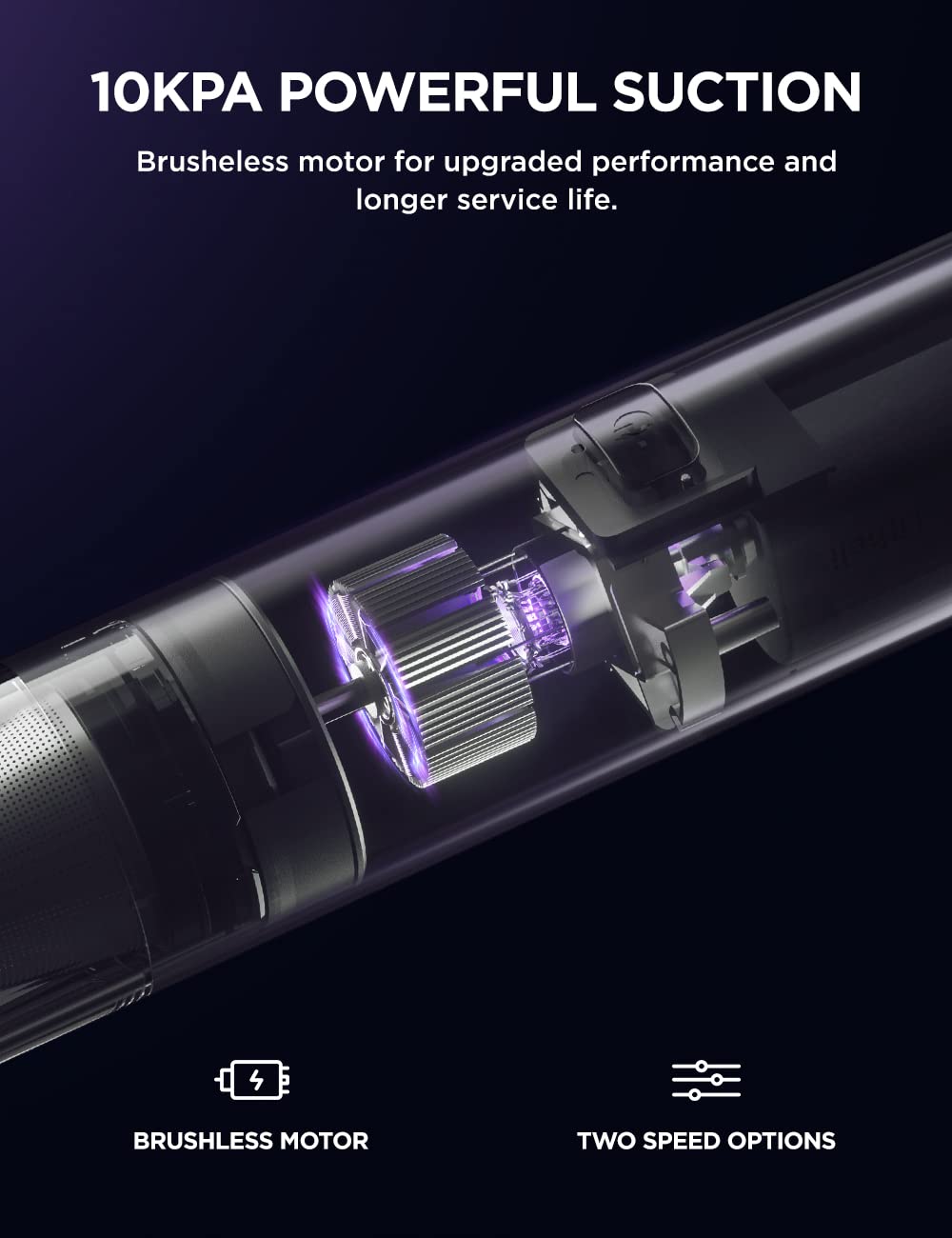 LiTHELi Cordless Handheld Vacuum Cleaner - 10000Pa Strong Suction, Rechargeable Battery, Ultra Lightweight Mini Car Vacuum for Home, Car, Office & Pet Hair Cleaning