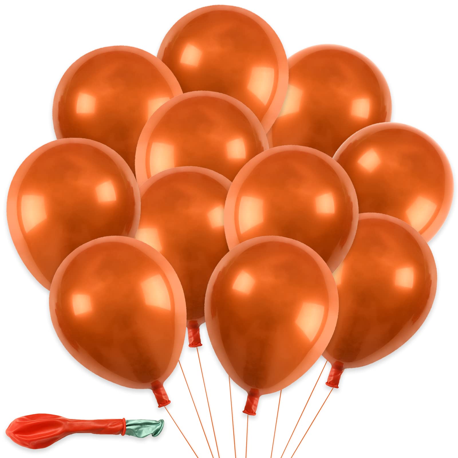 50 Pcs 10 Inch Chrome Gold & Bronze Balloons - Double Layer Metallic Latex Balloons for Birthday, Wedding, Baby Shower, Bridal Shower, Anniversary & Graduation Party Decorations - Perfect for Indoor & Outdoor Celebrations
