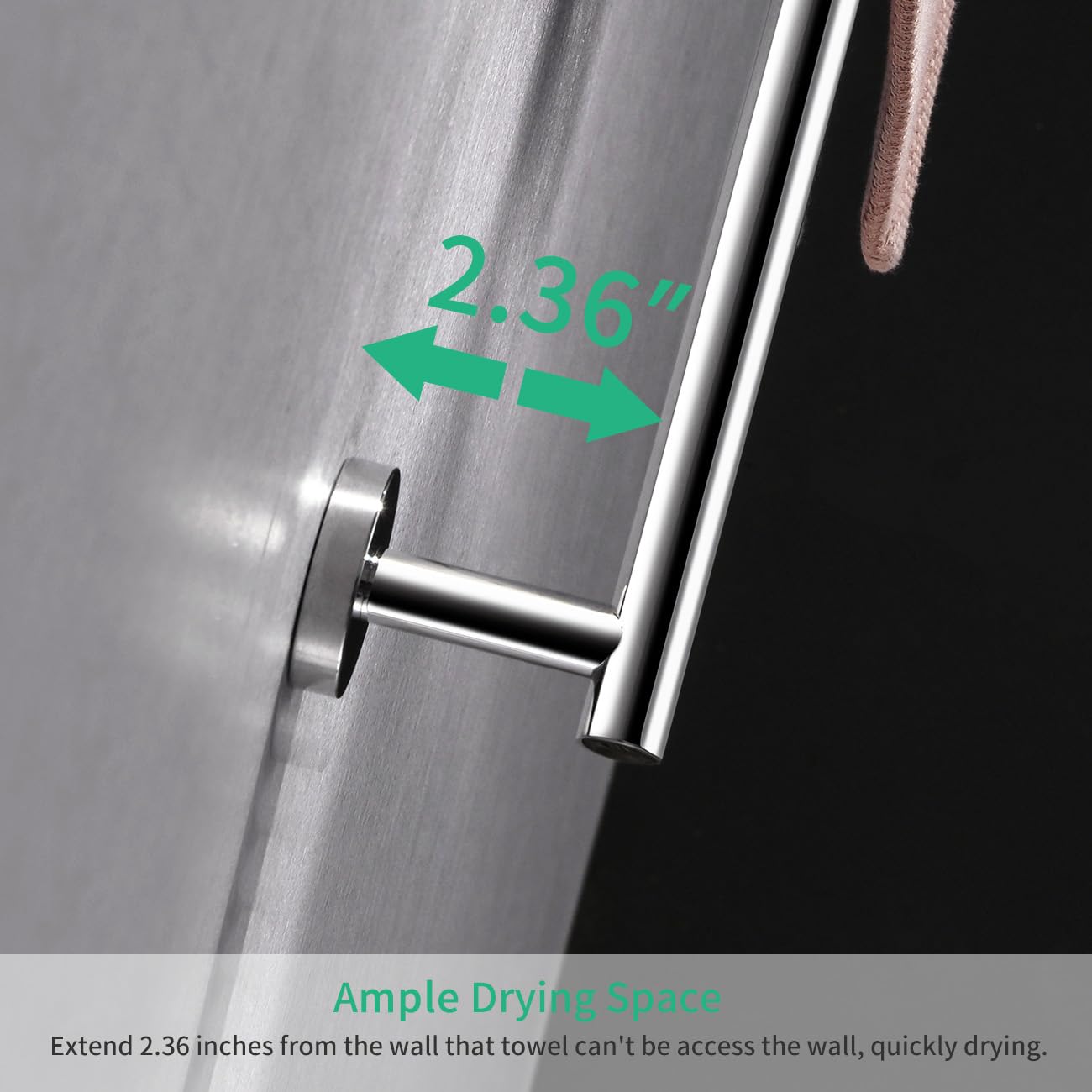 Miyili 36-Inch Stainless Steel Bathroom Towel Bar - Wall Mounted Towel Holder Rack with Polished Finish (A01C90A) - Perfect for Bathroom, Kitchen, Laundry Room & Spa Decor
