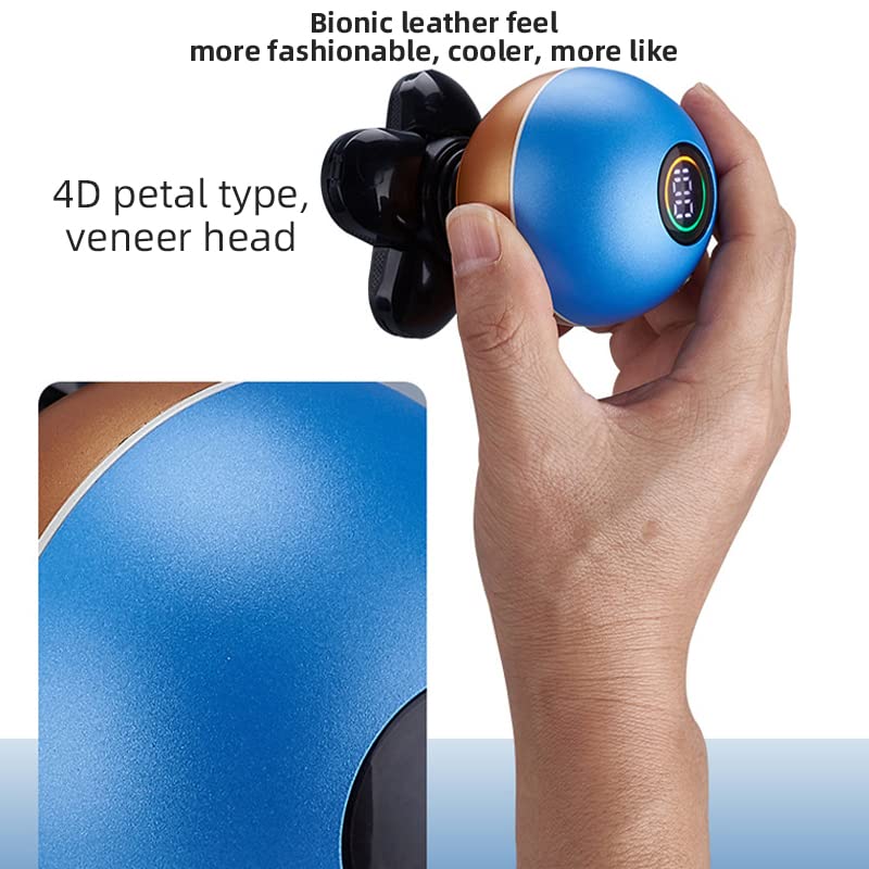 Electric Head Shaver for Bald Men - USB Rechargeable 3-Blade Shaving Machine with LED Display, Beard Trimmer & Facial Shaver - Perfect for Travel, Gym & Daily Grooming (3 Head)