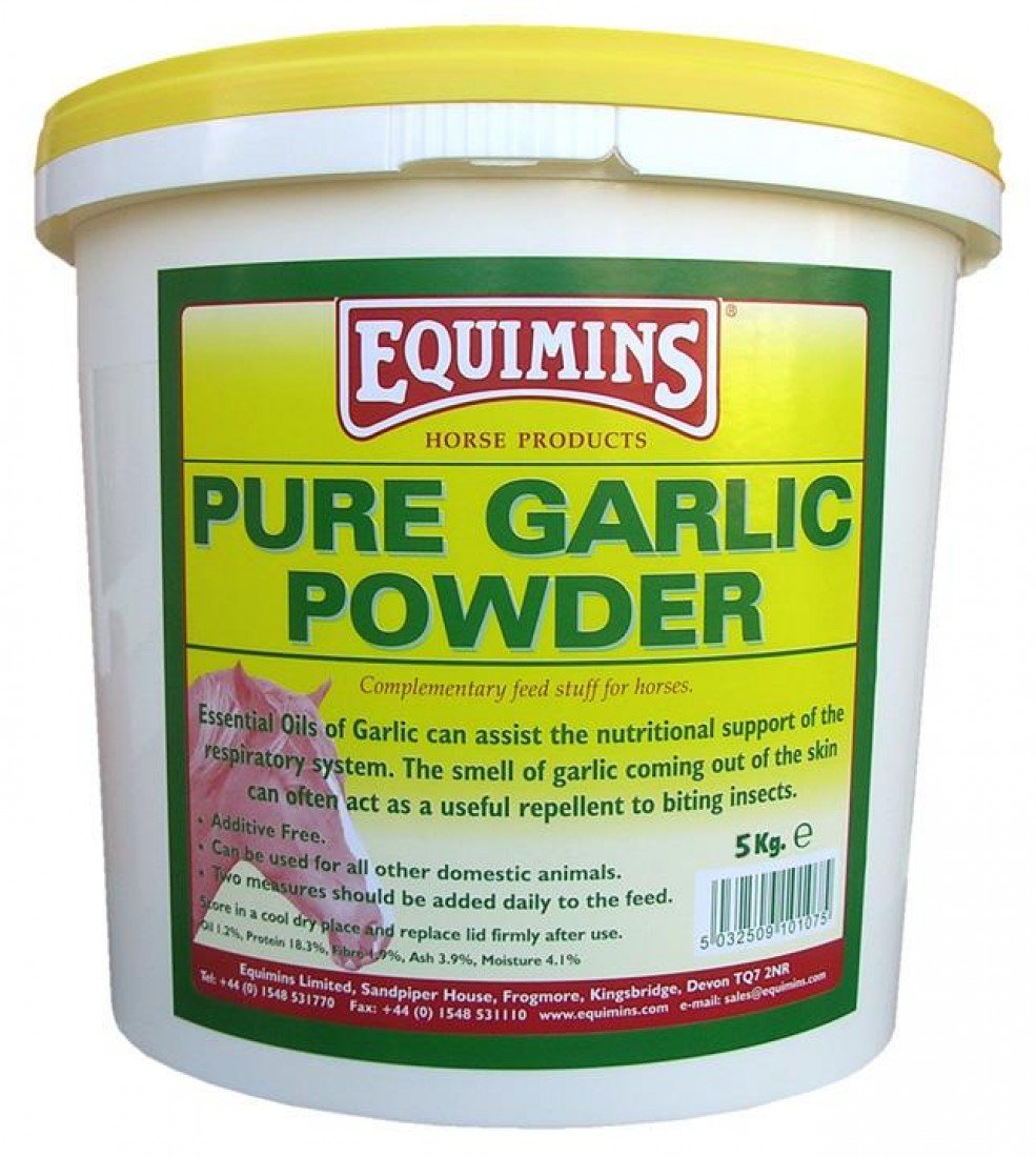 Premium Garlic Powder Horse Supplement - 5kg Tub for Equine Health & Immune Support | Ideal for Daily Feeding & Training