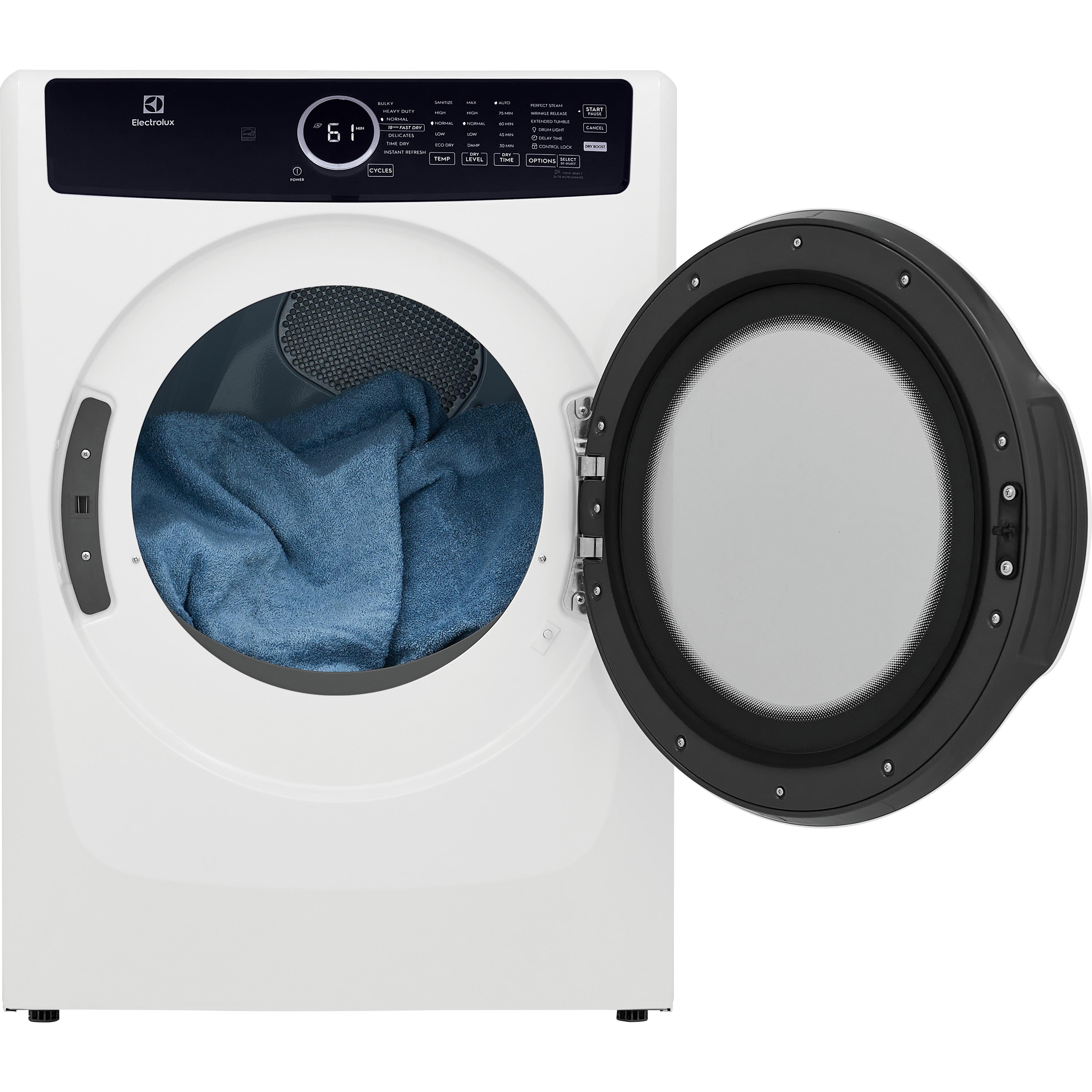 Electrolux 8.0 Cu. Ft. Gas Dryer with 7 Drying Programs - ELFG7437AW | Perfect for Large Families & Laundry Rooms | Fast, Efficient Drying for All Fabric Types