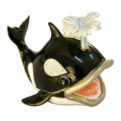 Lilly Rocket Rhinestone Trinket Box - Whale Jewelry Storage