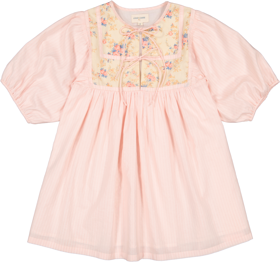 Louis Louise Paula Cotton Veil Stripe Pink Dress - Women's Floral Summer Maxi Dress for Beach Wedding, Vacation & Party Wear