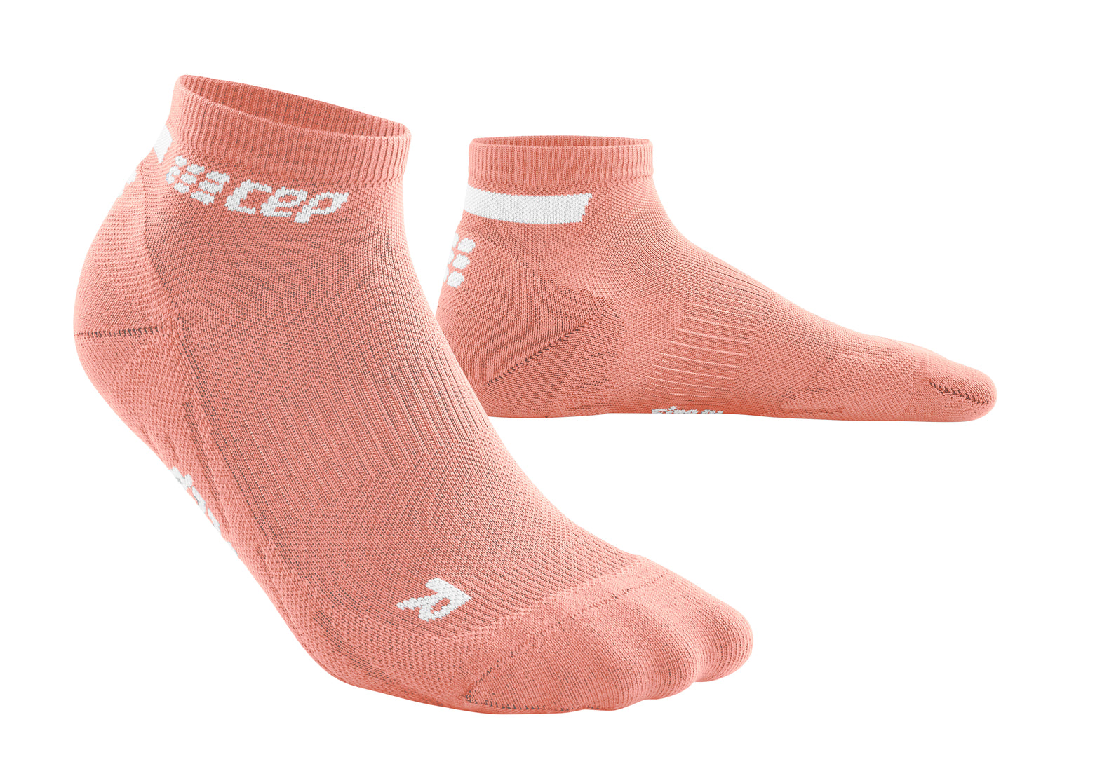 CEP Women's The Run Socks Low Cut V4 - Breathable Running Socks for Women, Arch Support & Cushioned Sole (Rose/White) - Perfect for Jogging, Gym Workouts & Everyday Comfort